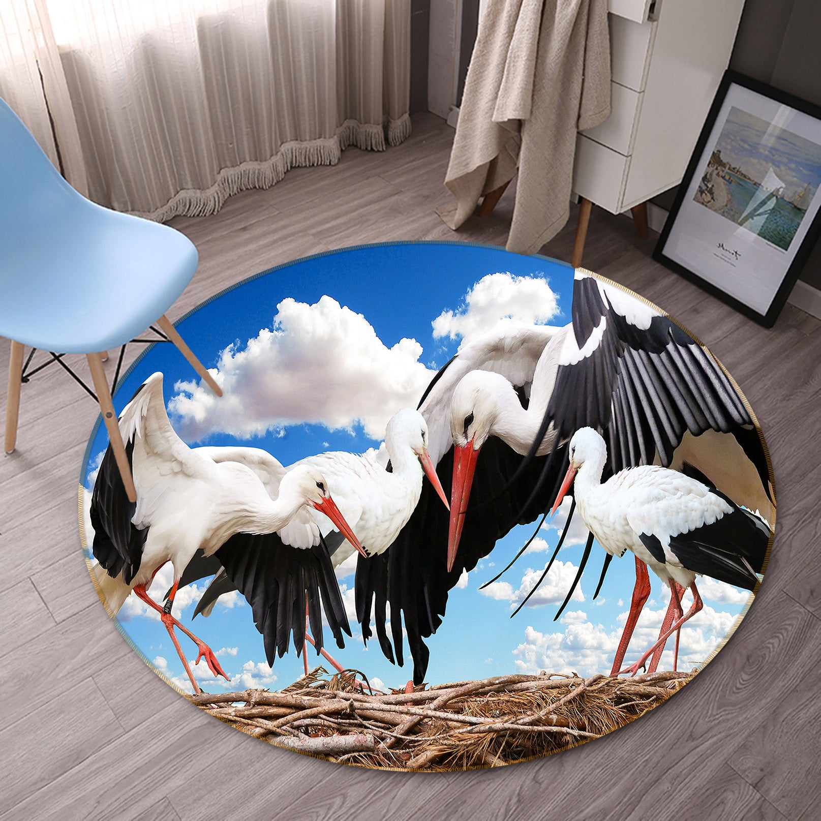 3D Crane 38031 Animal Round Non Slip Rug Mat
