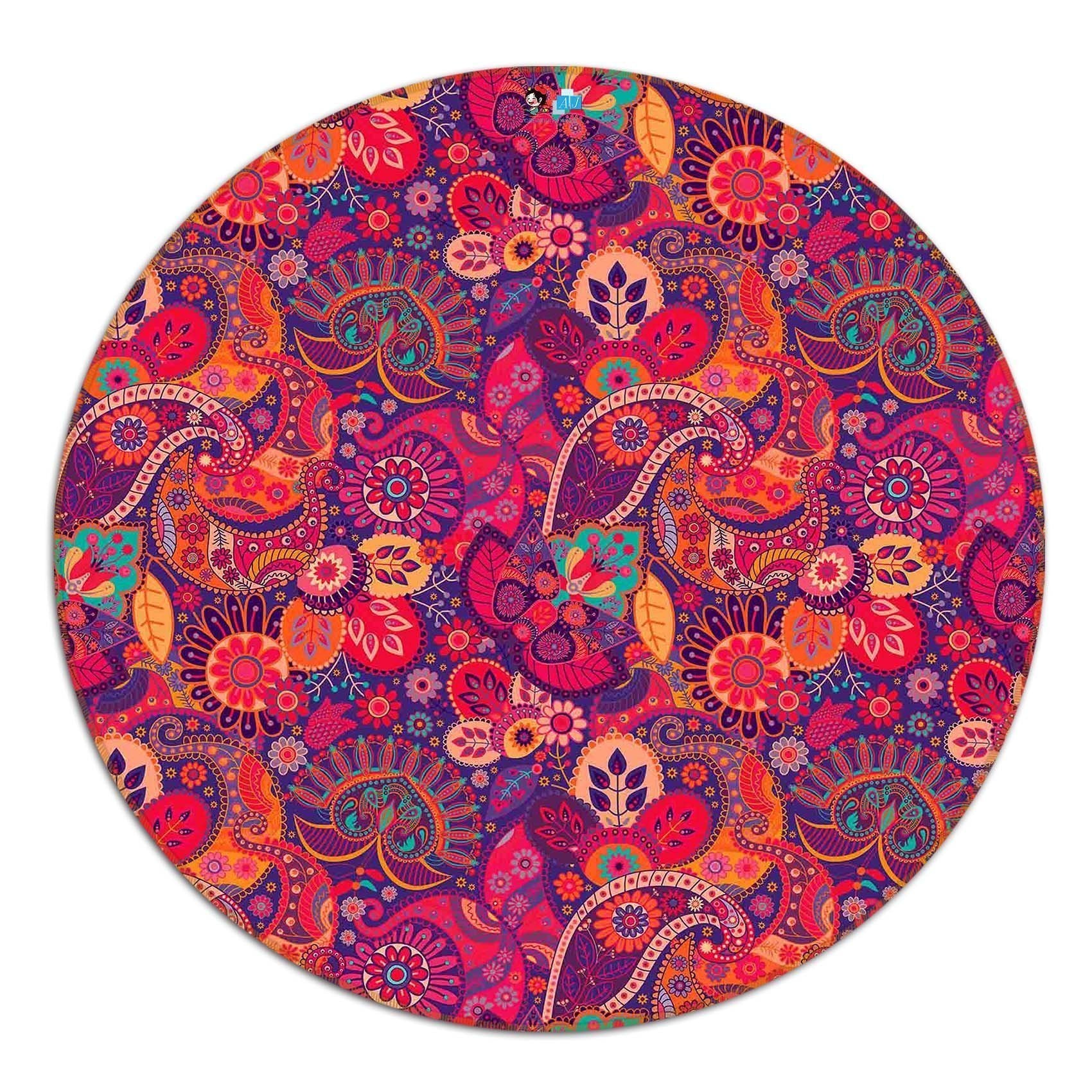3D Pretty Pattern 19 Round Non Slip Rug Mat Mat AJ Creativity Home 