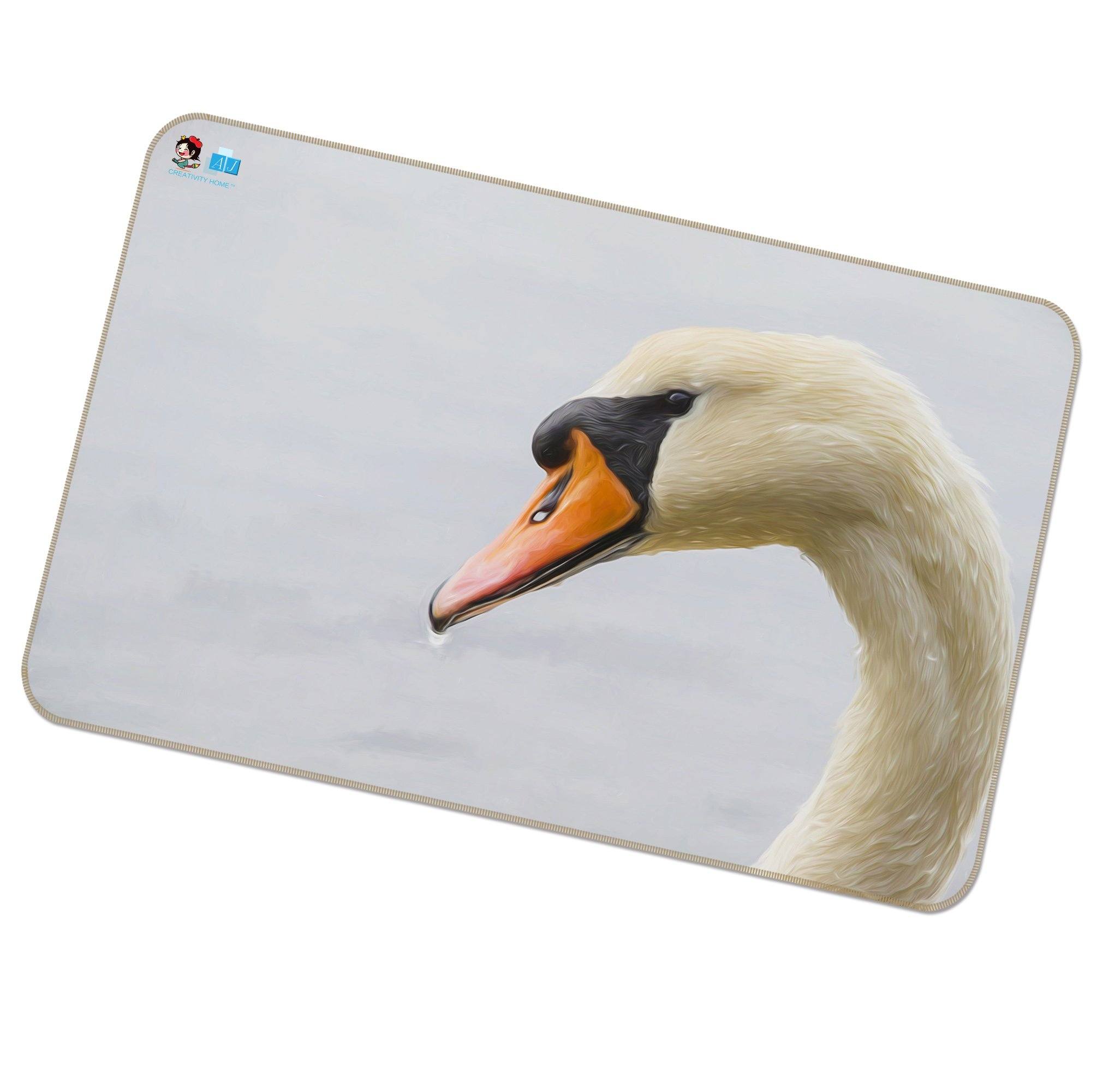 3D White Swan 290 Non Slip Rug Mat Mat AJ Creativity Home 