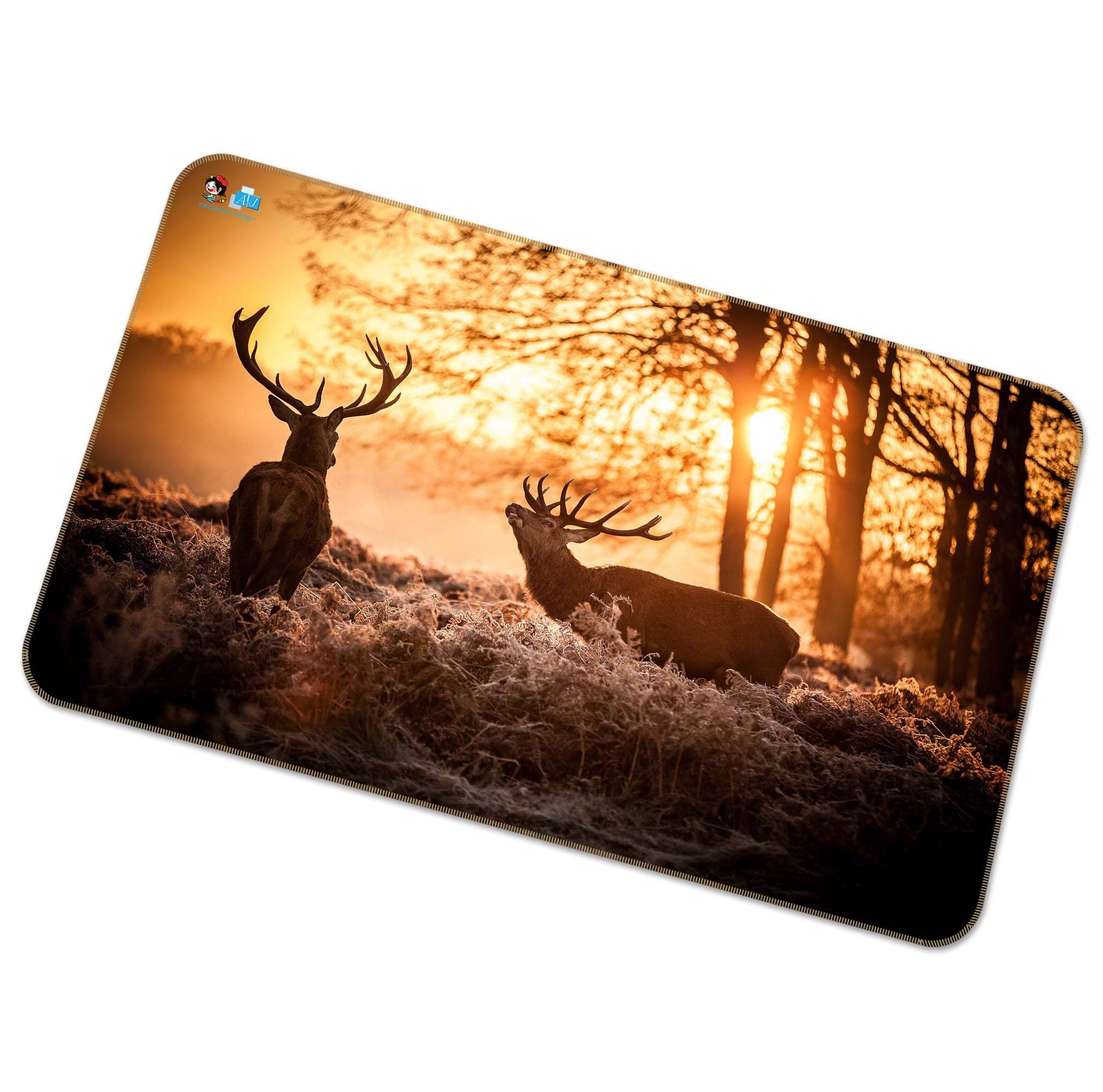 3D Sunset Deers 286 Non Slip Rug Mat Mat AJ Creativity Home 