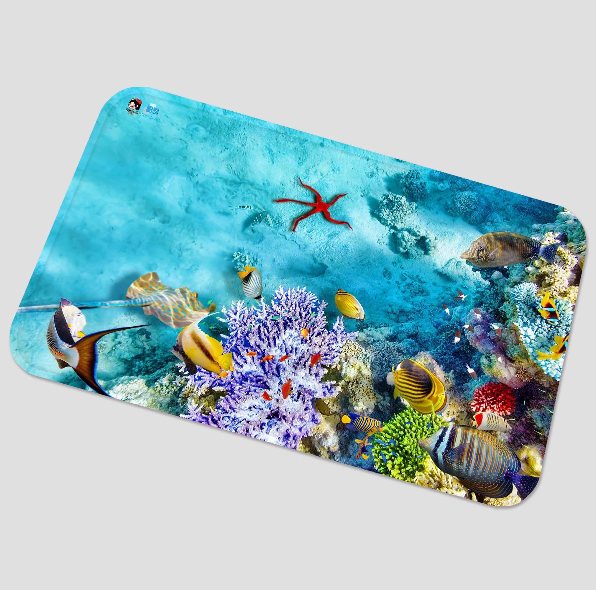 3D Bright Seabed 101 Non Slip Rug Mat Mat AJ Creativity Home 