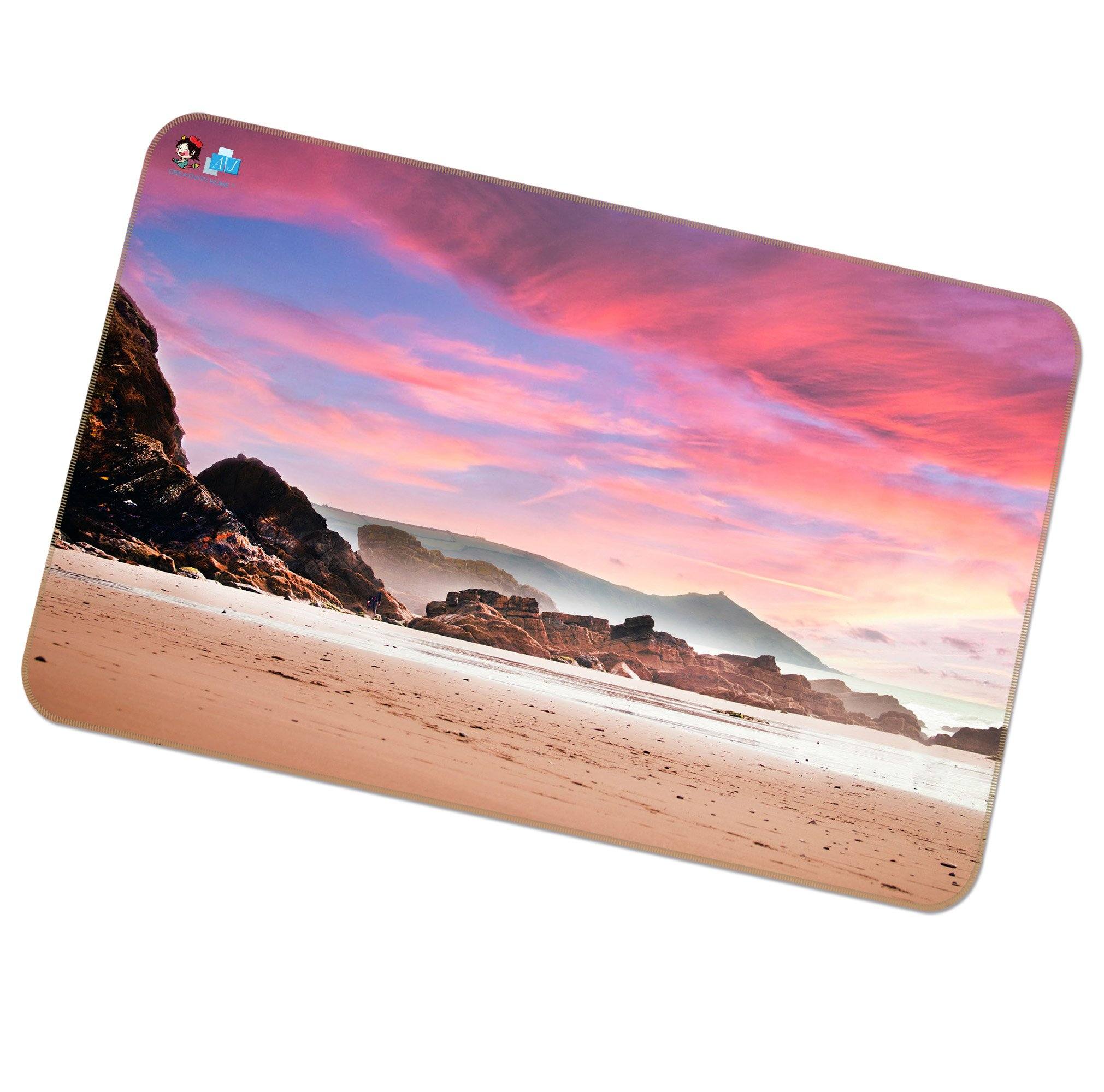 3D Red Cloud Beach 045 Non Slip Rug Mat Mat AJ Creativity Home 