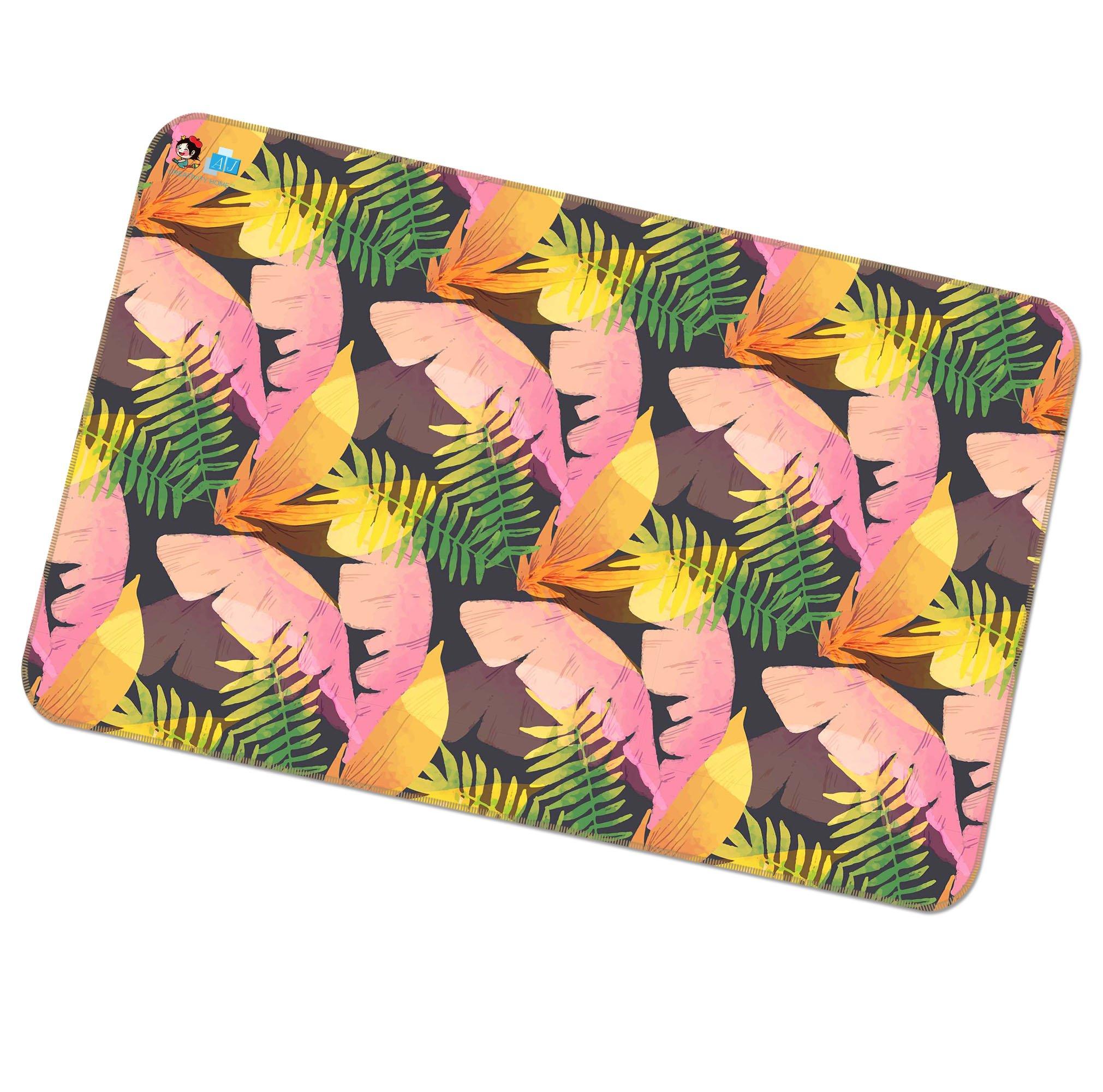 3D Plant Leaf Powder 019 Non Slip Rug Mat Mat AJ Creativity Home 