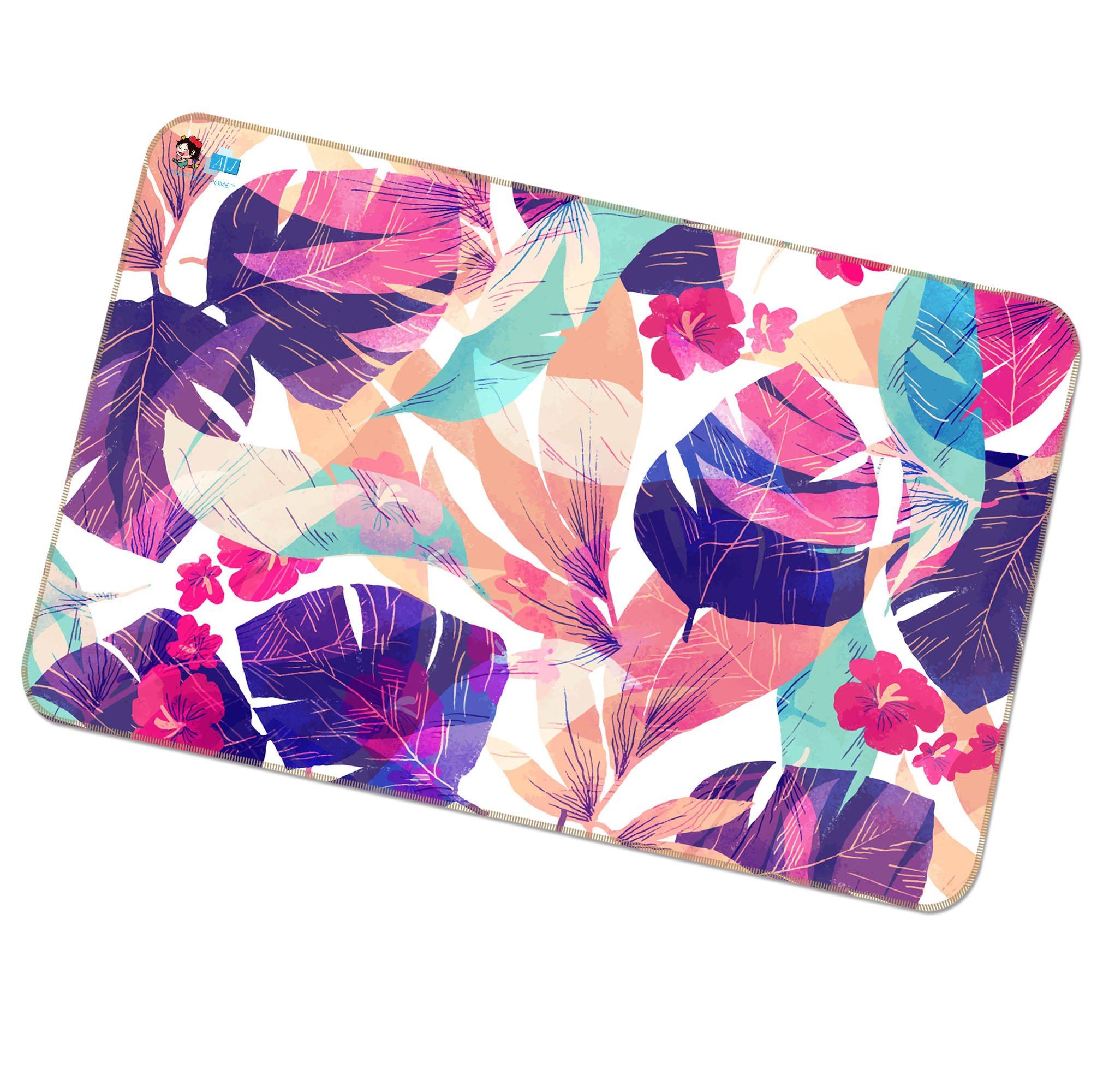 3D Colored Leaves 016 Non Slip Rug Mat Mat AJ Creativity Home 