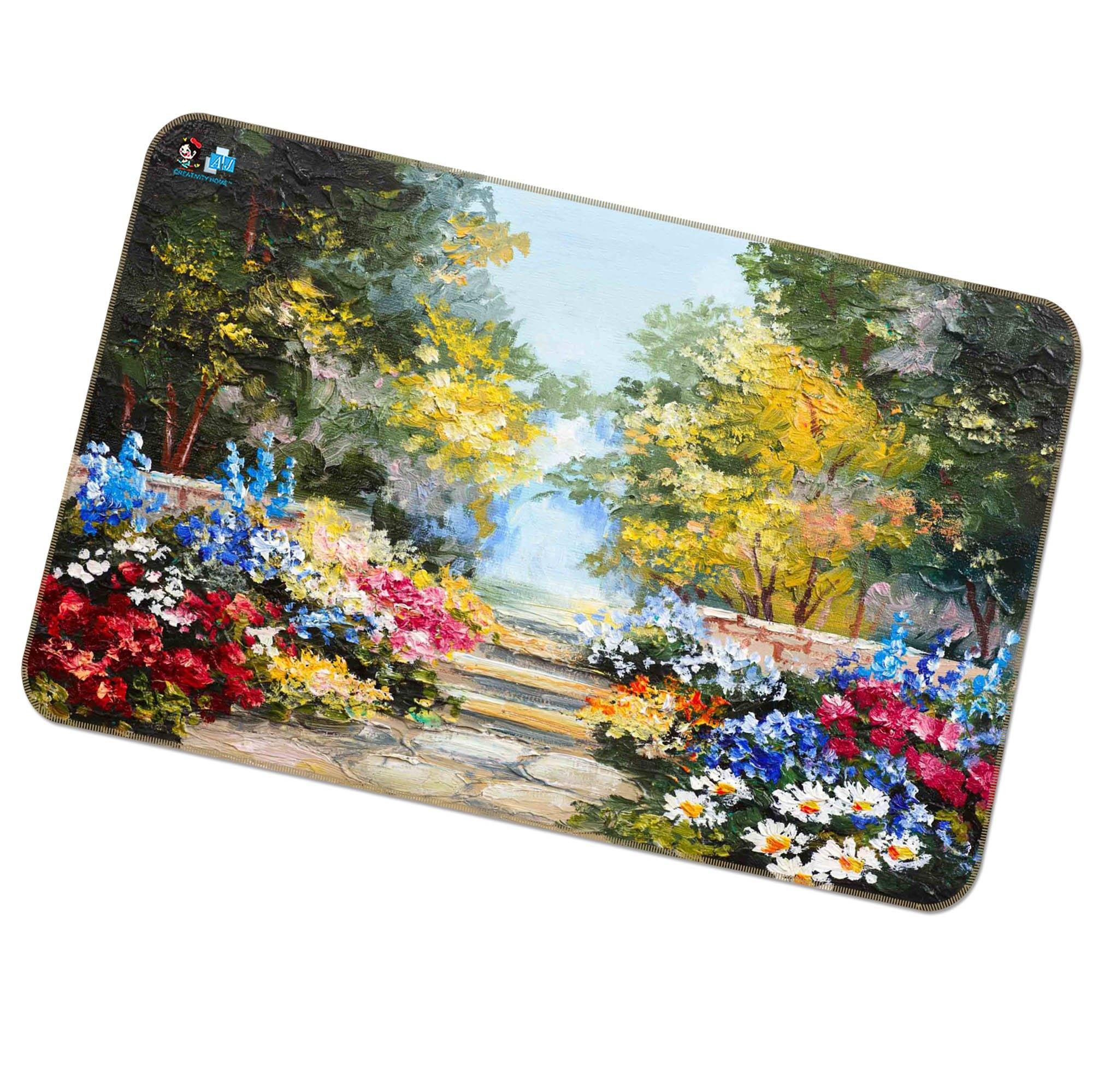 3D Oil Painting Garden 165 Non Slip Rug Mat Mat AJ Creativity Home 