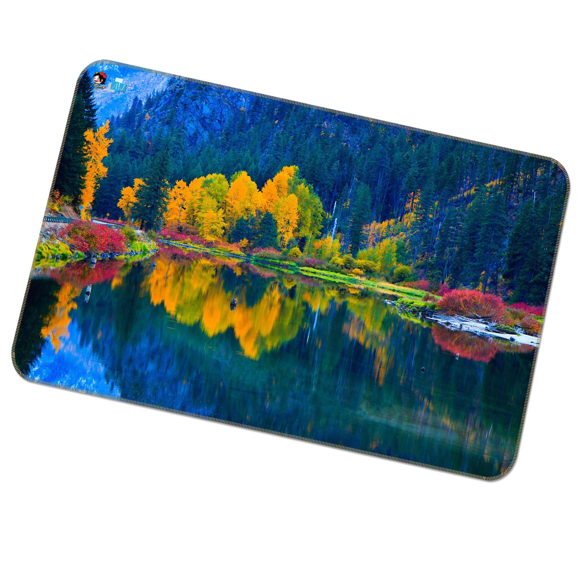 3D Lake Mountain 472 Non Slip Rug Mat Mat AJ Creativity Home 