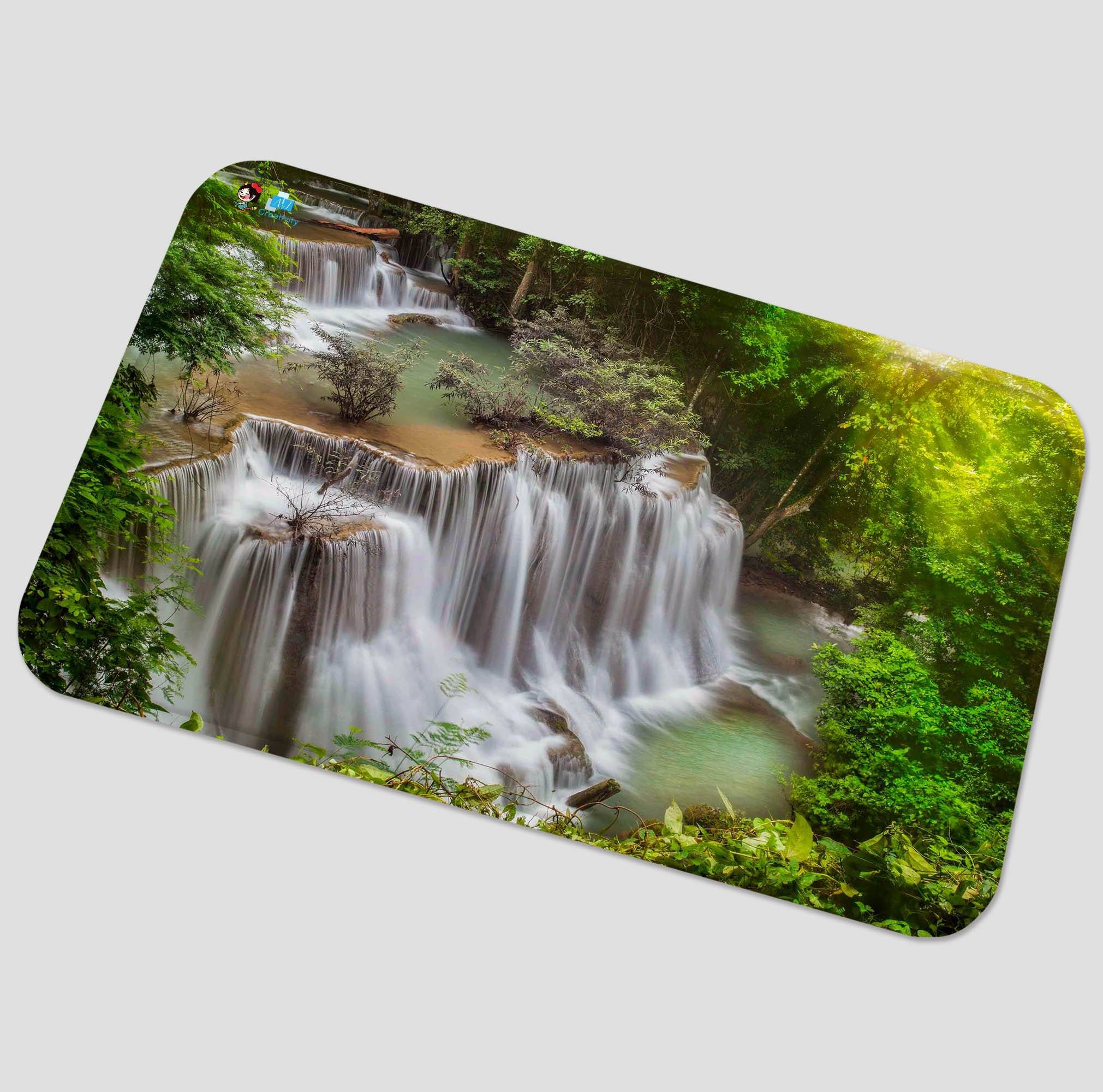 3D River Waterfalls 22 Non Slip Rug Mat Mat AJ Creativity Home 