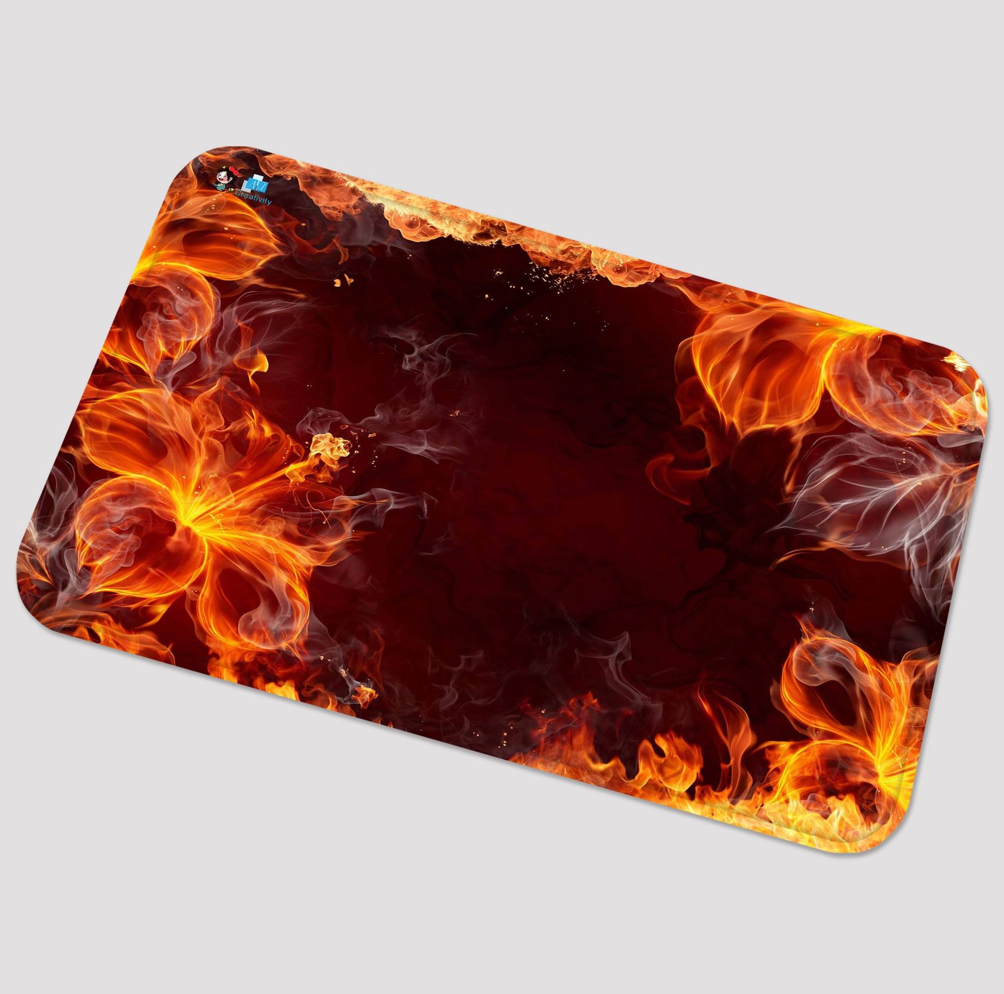 3D Flame Flowers 42 Non Slip Rug Mat Mat AJ Creativity Home 