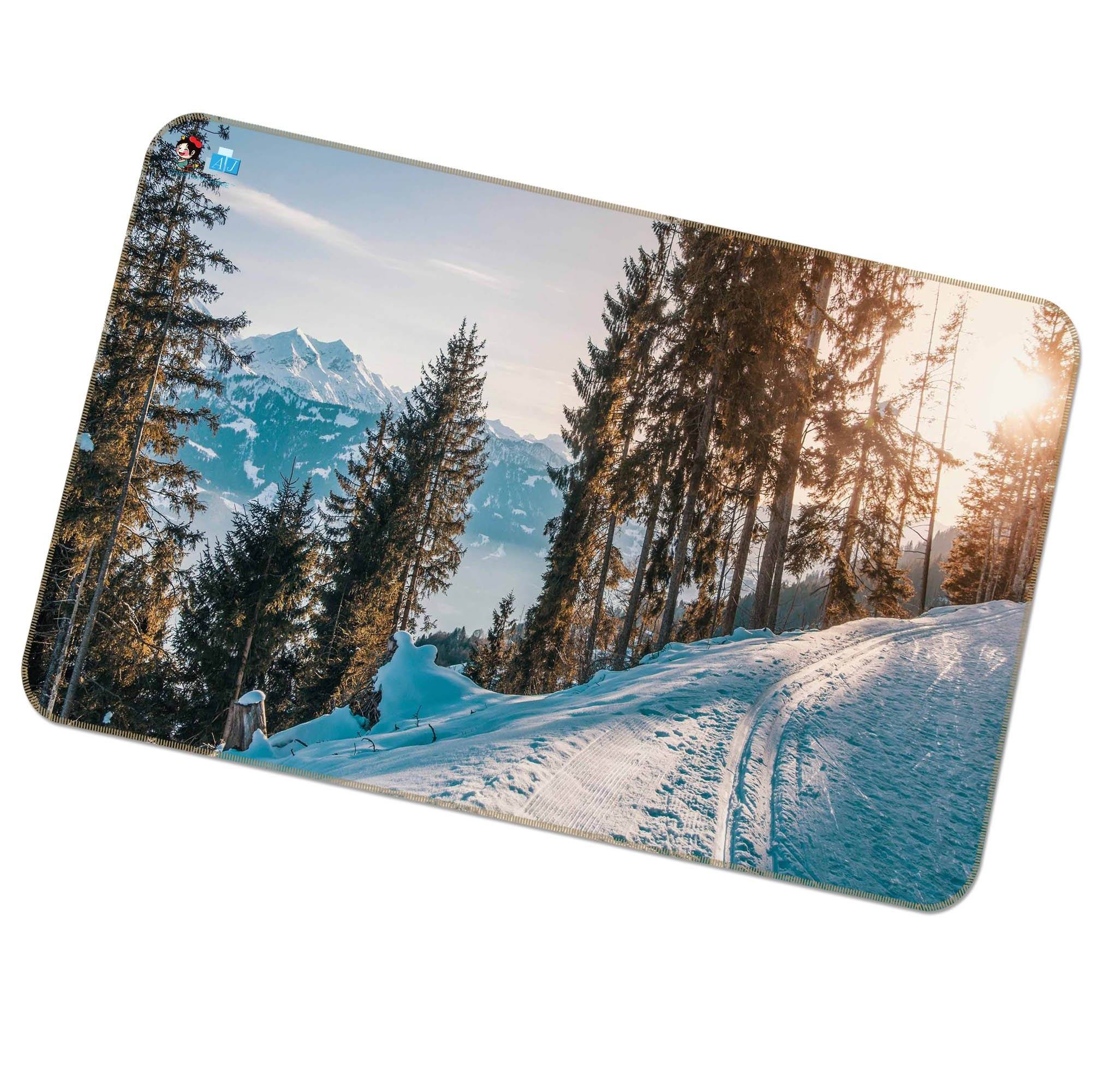 3D Sunny Snow Forest 274 Non Slip Rug Mat Mat AJ Creativity Home 