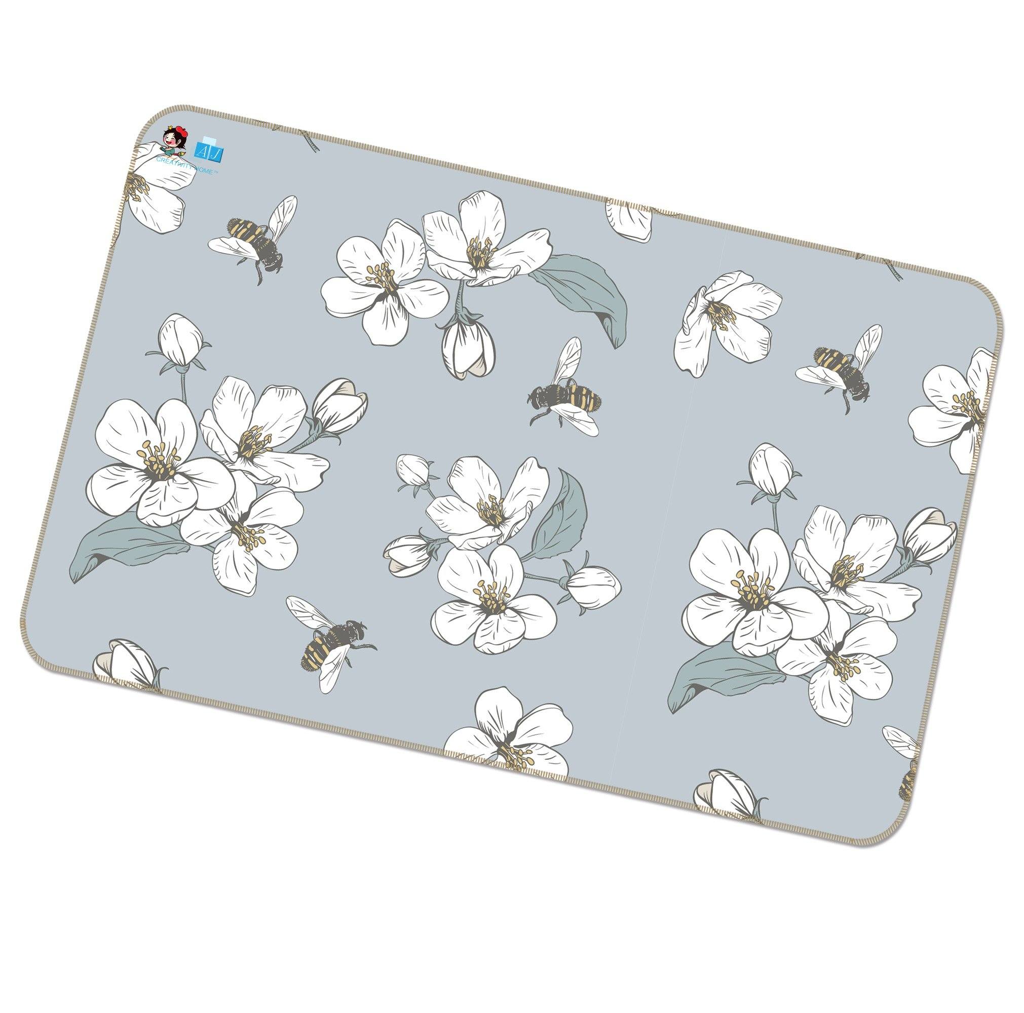 3D Flower Bee 143 Non Slip Rug Mat Mat AJ Creativity Home 