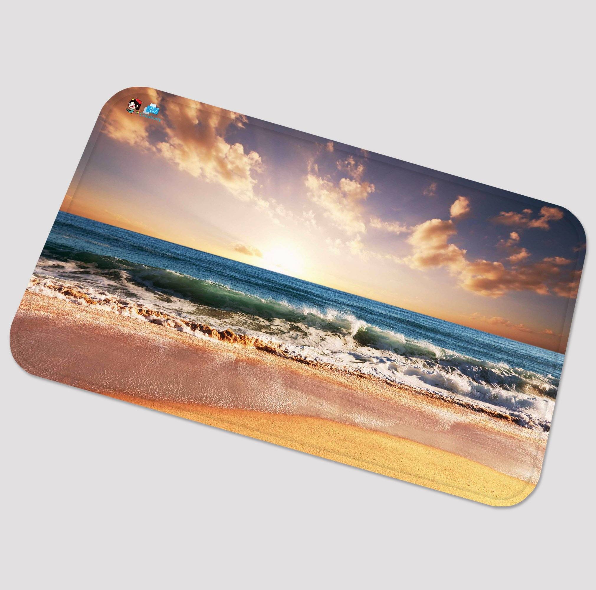 3D Sunset Sea View 117 Non Slip Rug Mat Mat AJ Creativity Home 