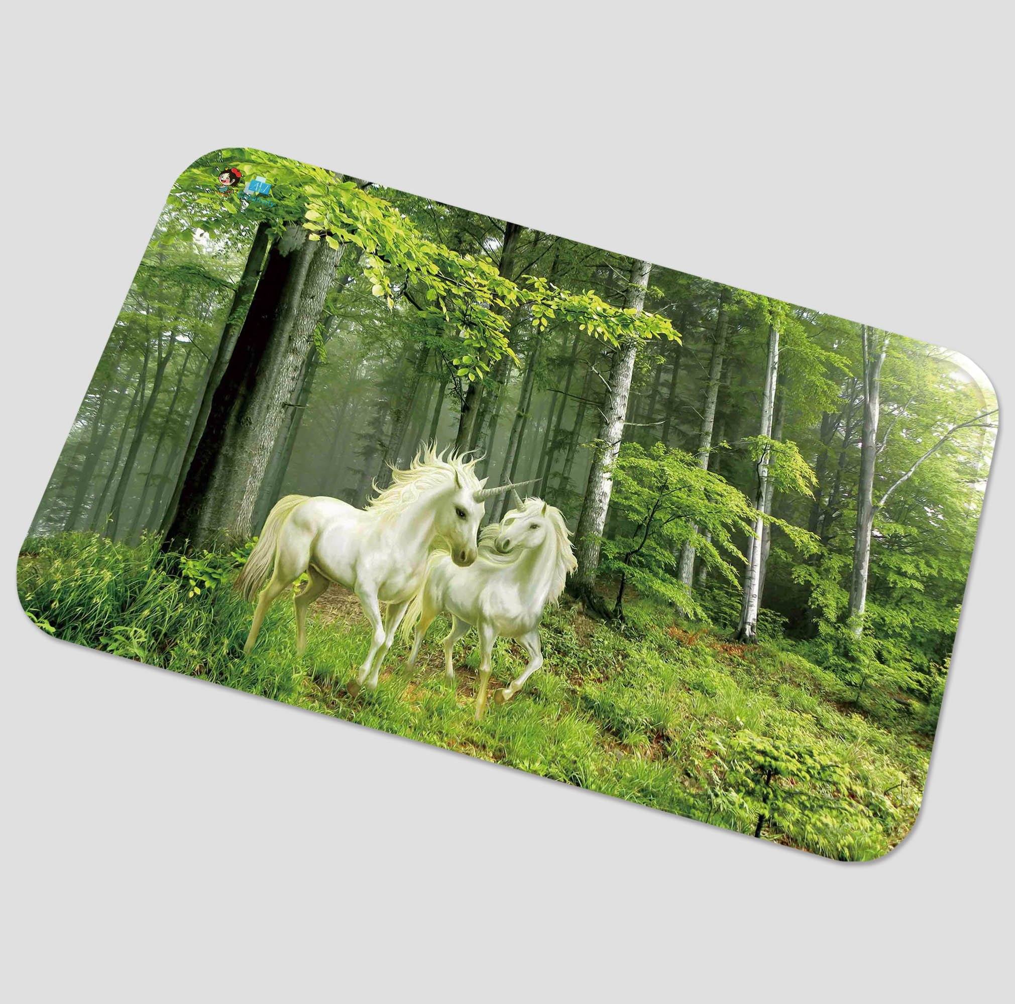 3D Forest Unicorns 61 Non Slip Rug Mat Mat AJ Creativity Home 