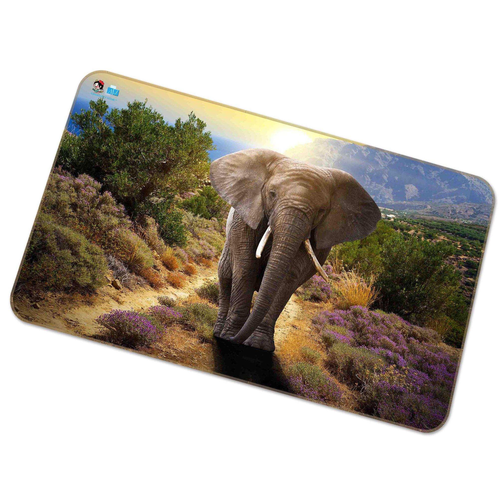 3D Strolling Elephant 285 Non Slip Rug Mat Mat AJ Creativity Home 