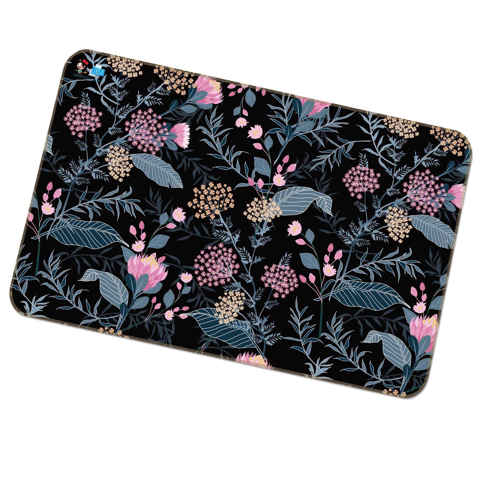 3D Dark Flower 130 Non Slip Rug Mat Mat AJ Creativity Home 