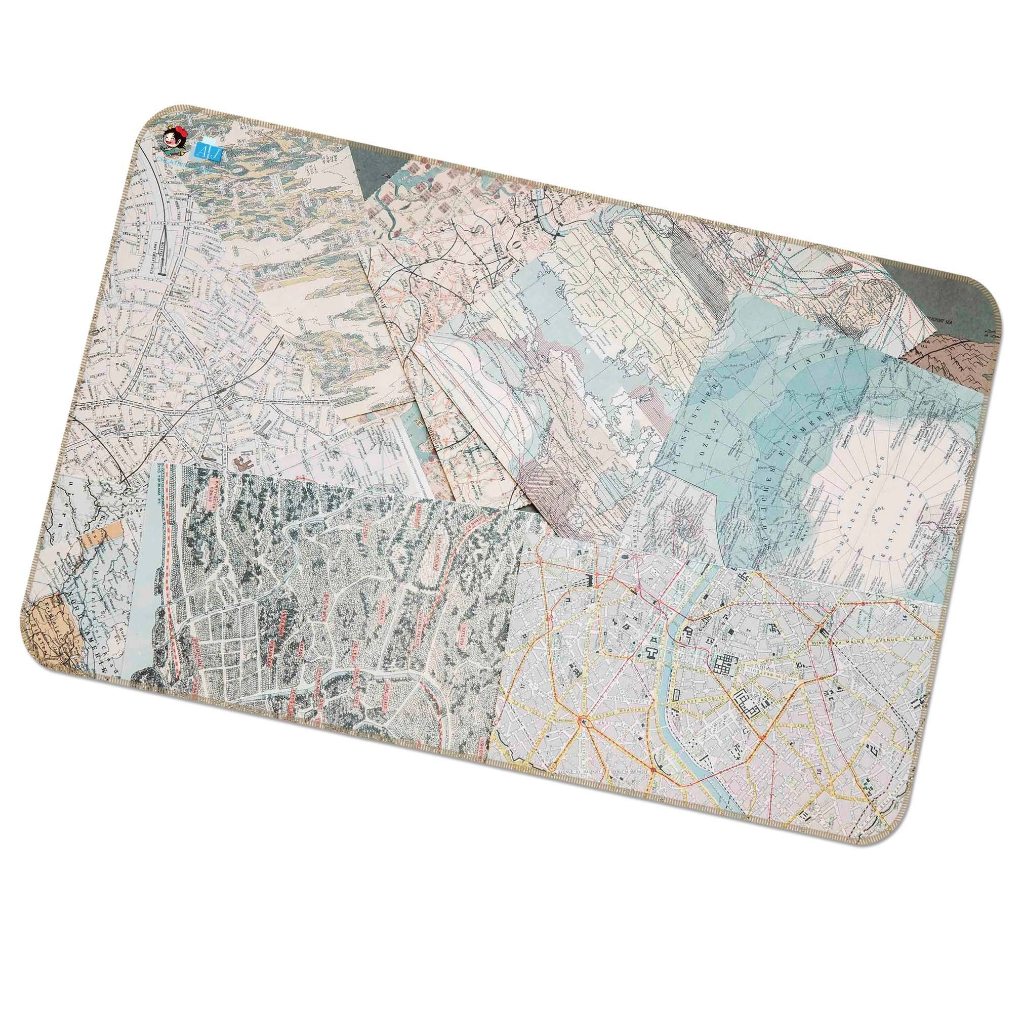 3D Map Paper 202 Non Slip Rug Mat Mat AJ Creativity Home 