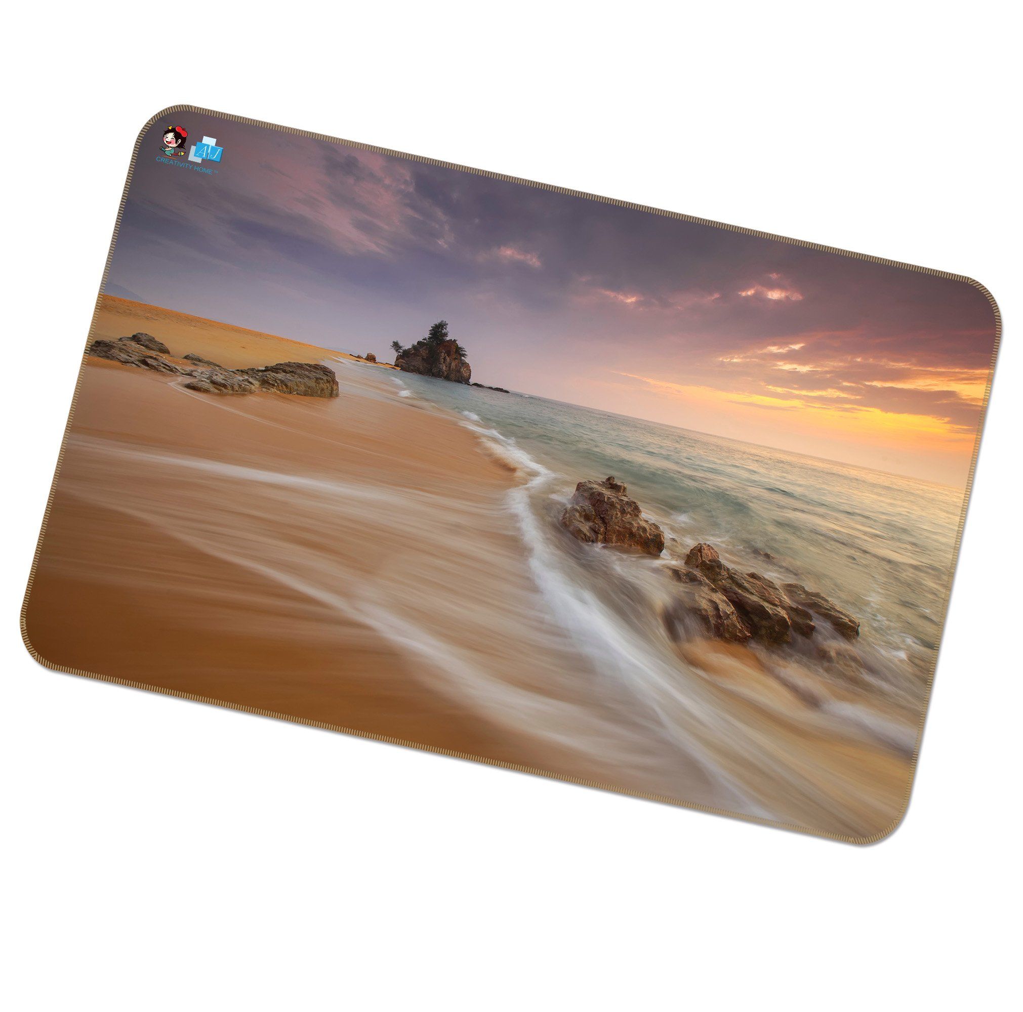 3D Dusk Beach 042 Non Slip Rug Mat Mat AJ Creativity Home 