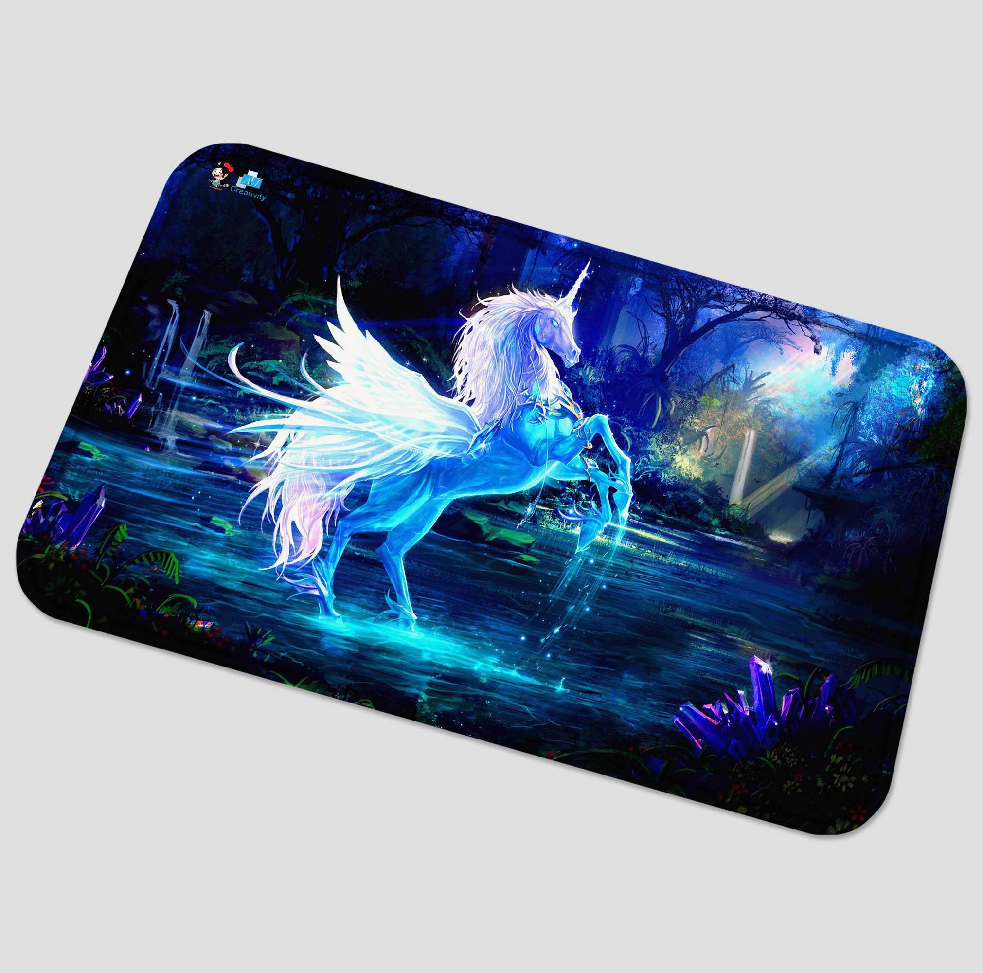 3D Fantastic Unicorn 27 Non Slip Rug Mat Mat AJ Creativity Home 