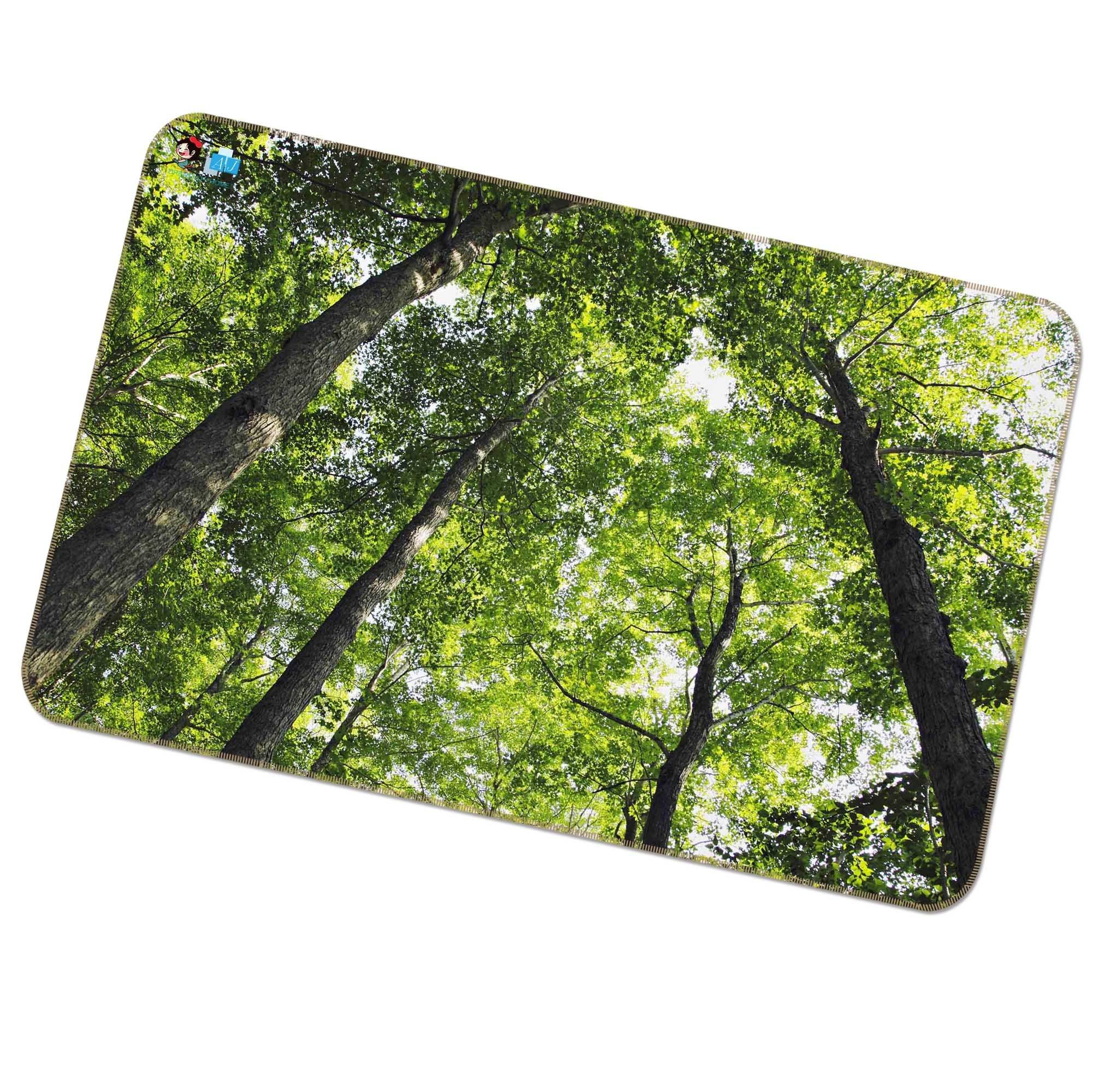 3D Green Shaded Woods 489 Non Slip Rug Mat Mat AJ Creativity Home 
