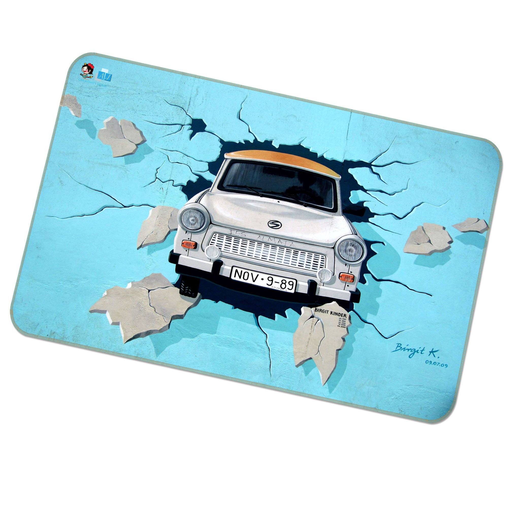 3D Car Broken Wall 258 Non Slip Rug Mat Mat AJ Creativity Home 