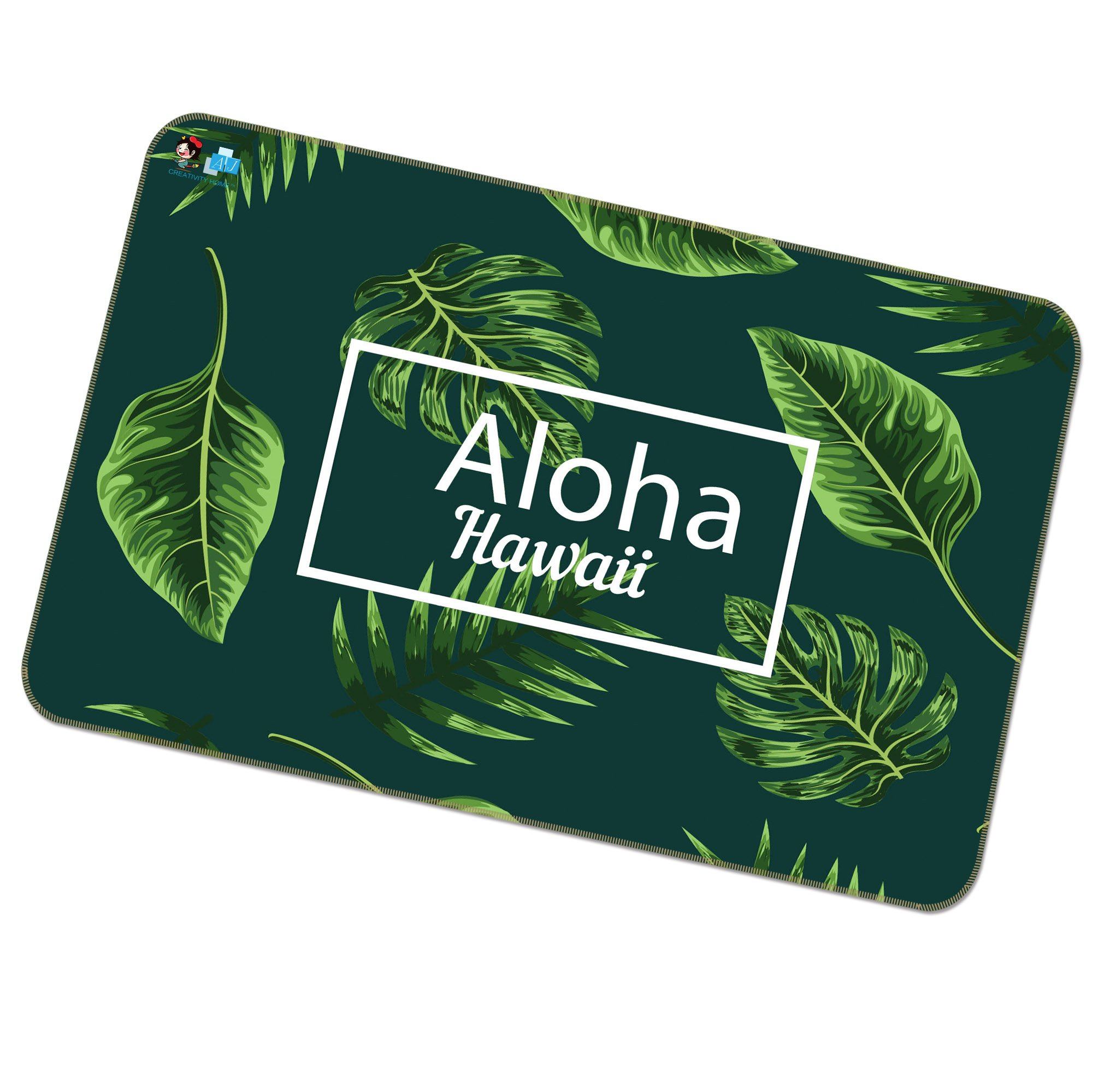 3D Big Leaf 270 Non Slip Rug Mat Mat AJ Creativity Home 