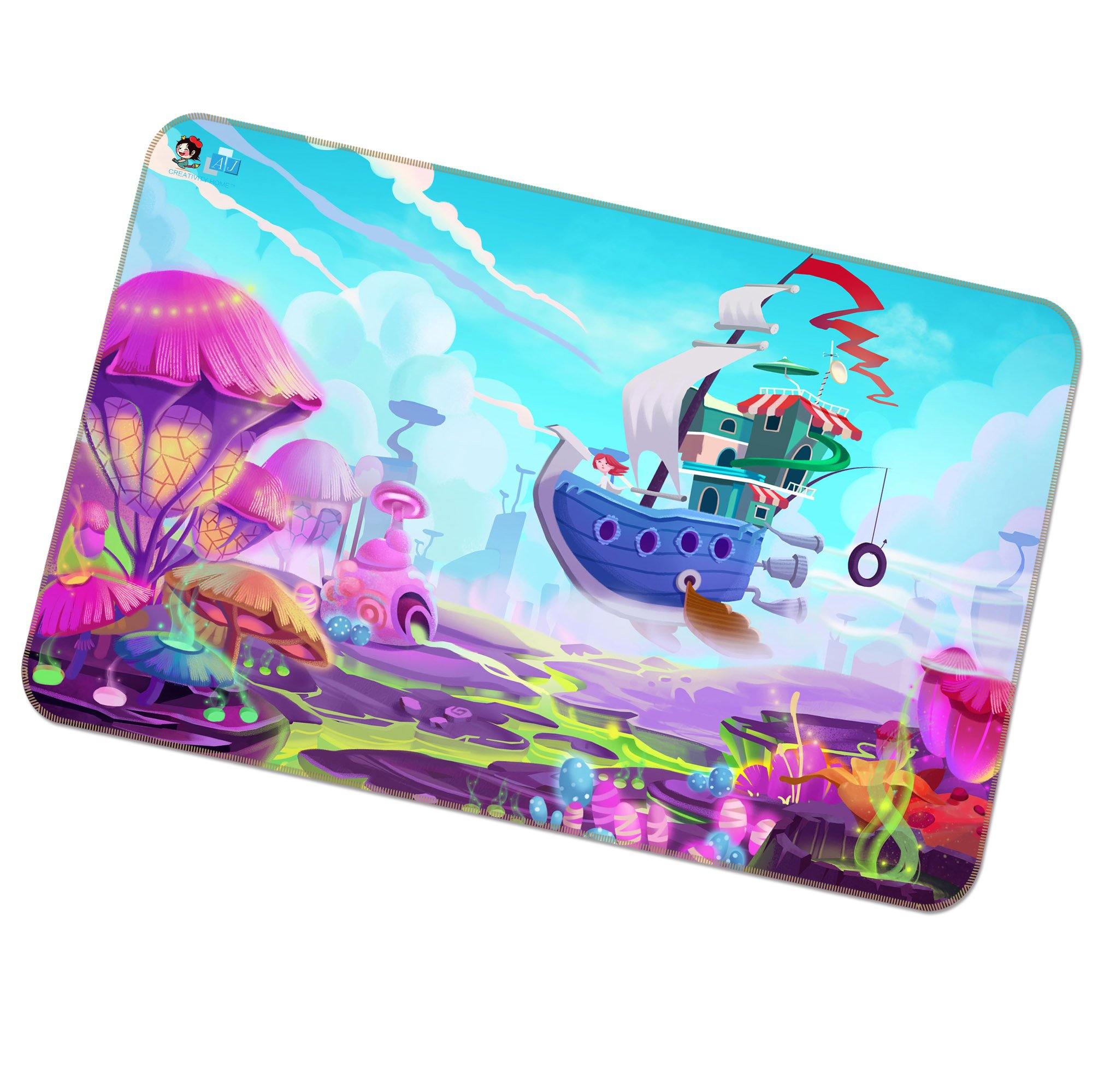 3D Cartoon Spaceship 405 Non Slip Rug Mat Mat AJ Creativity Home 