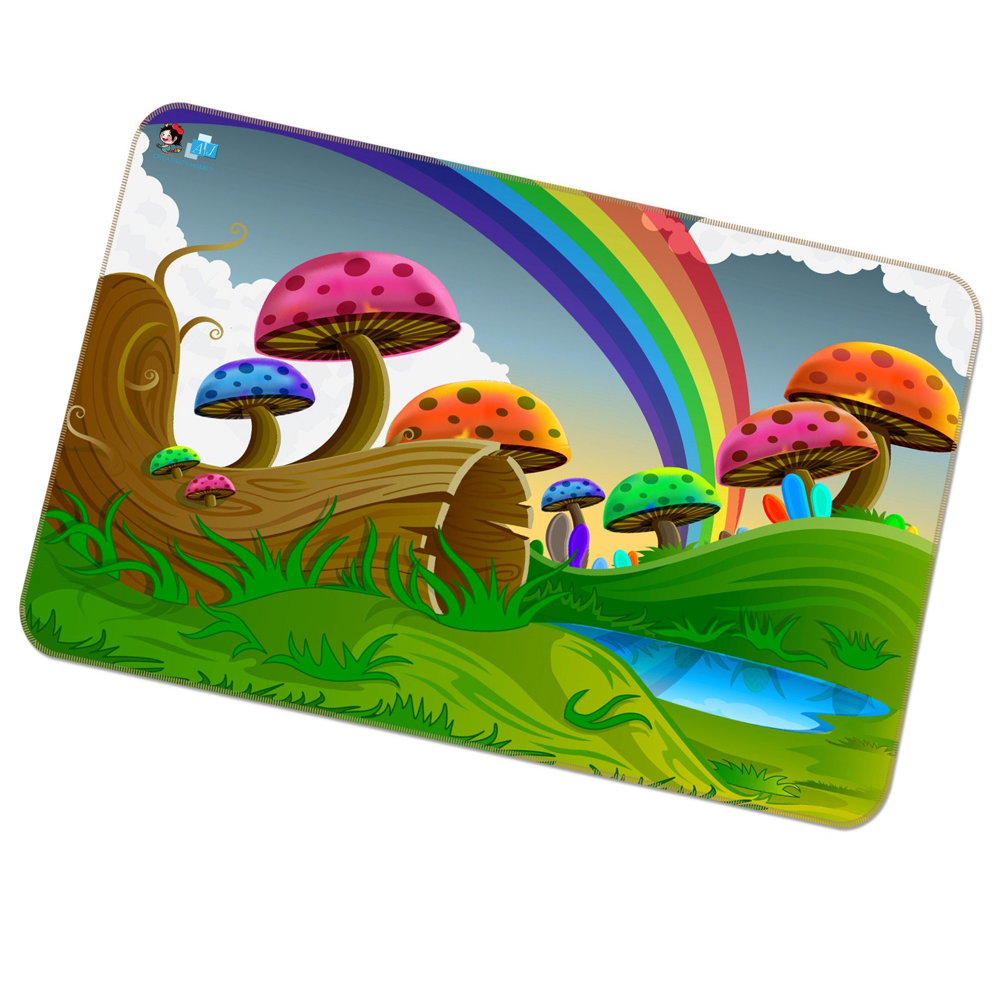 3D Rainbow Mushroom 493 Non Slip Rug Mat Mat AJ Creativity Home 