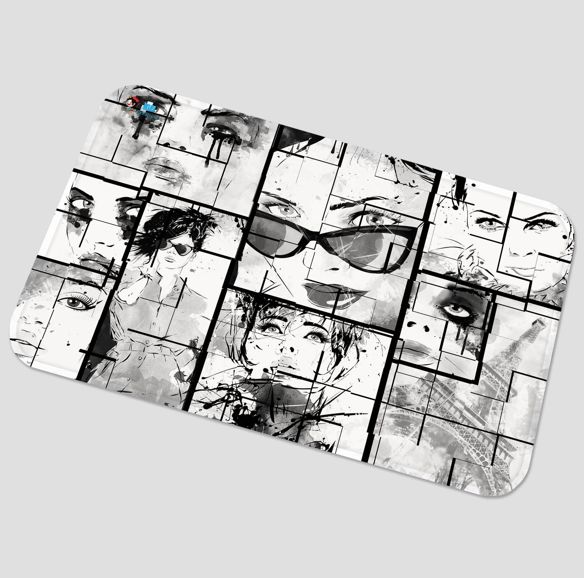 3D Graffiti Women Poster 95 Non Slip Rug Mat Mat AJ Creativity Home 