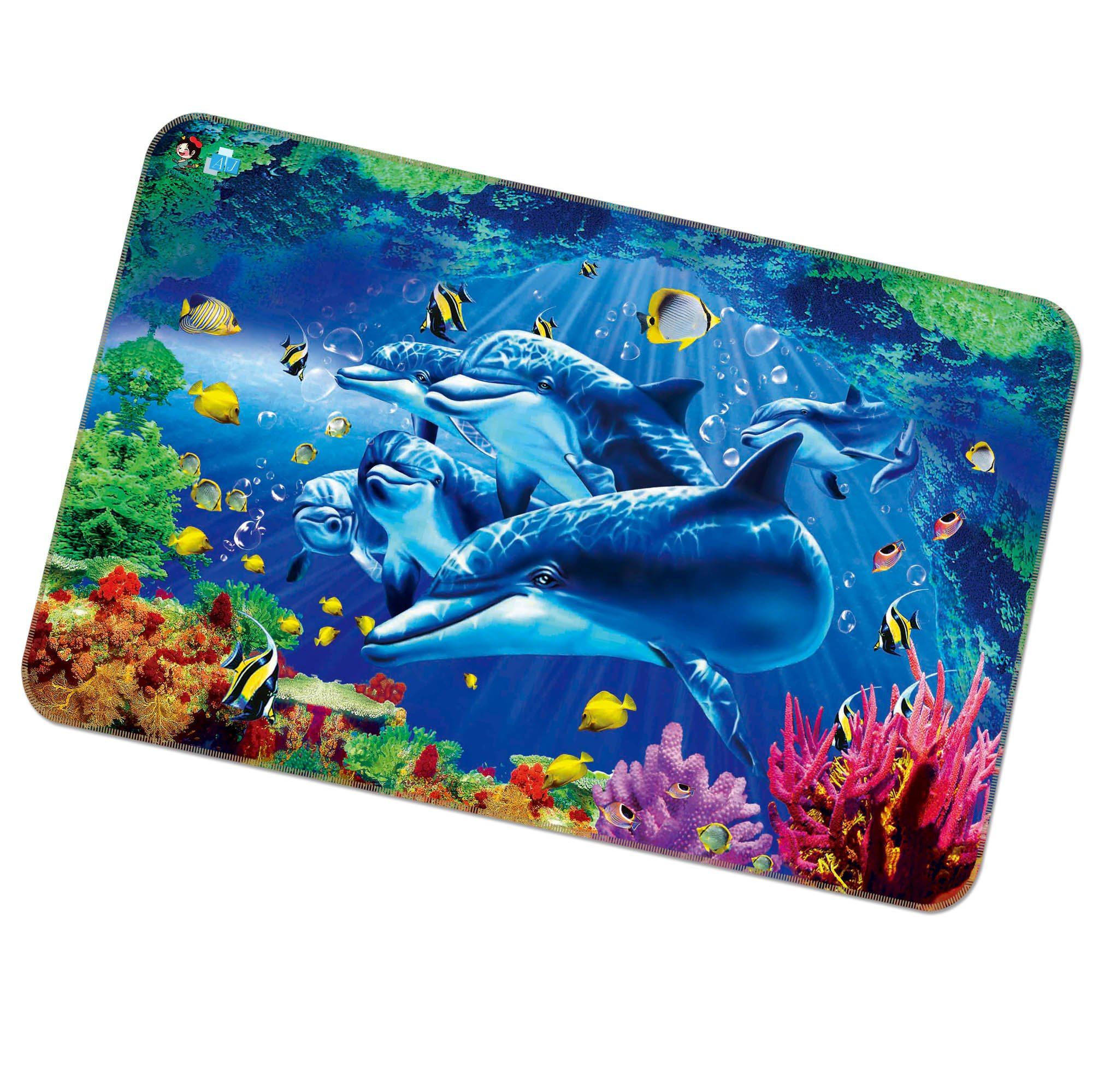 3D Dolphin Coral 388 Non Slip Rug Mat Mat AJ Creativity Home 
