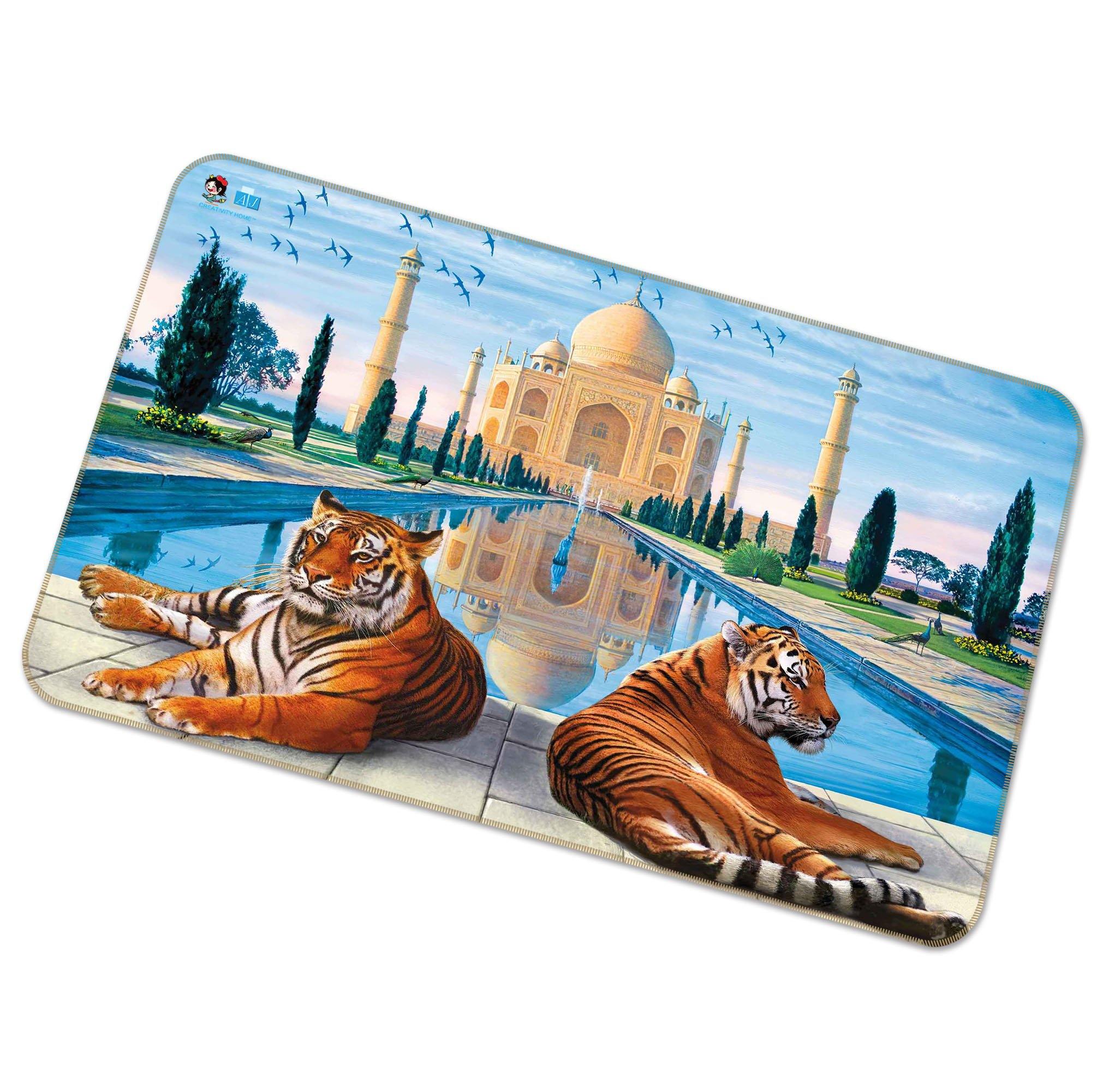 3D Taj Mahal Tigers 273 Non Slip Rug Mat Mat AJ Creativity Home 