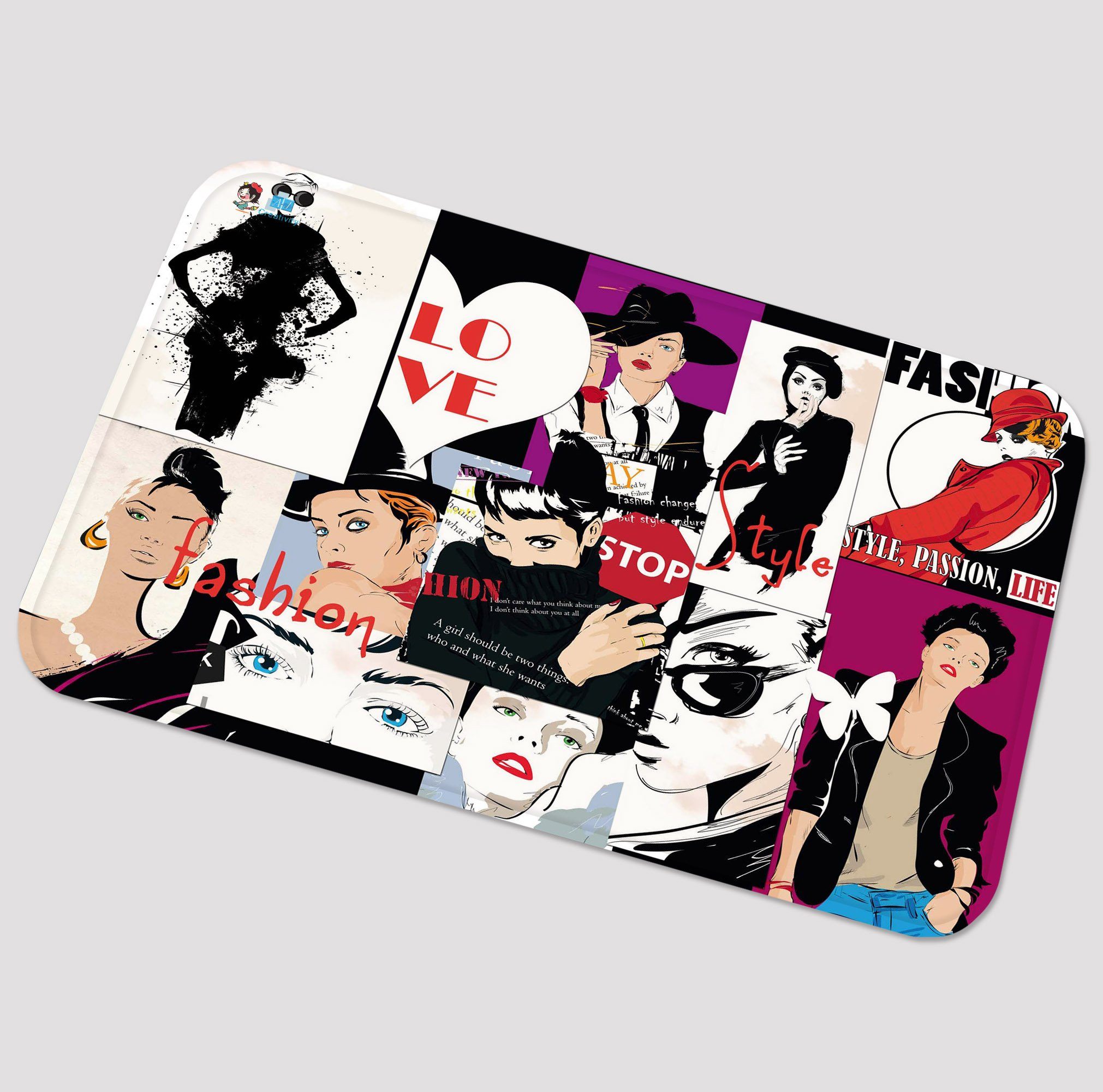 3D Fashion Girl Poster 84 Non Slip Rug Mat Mat AJ Creativity Home 