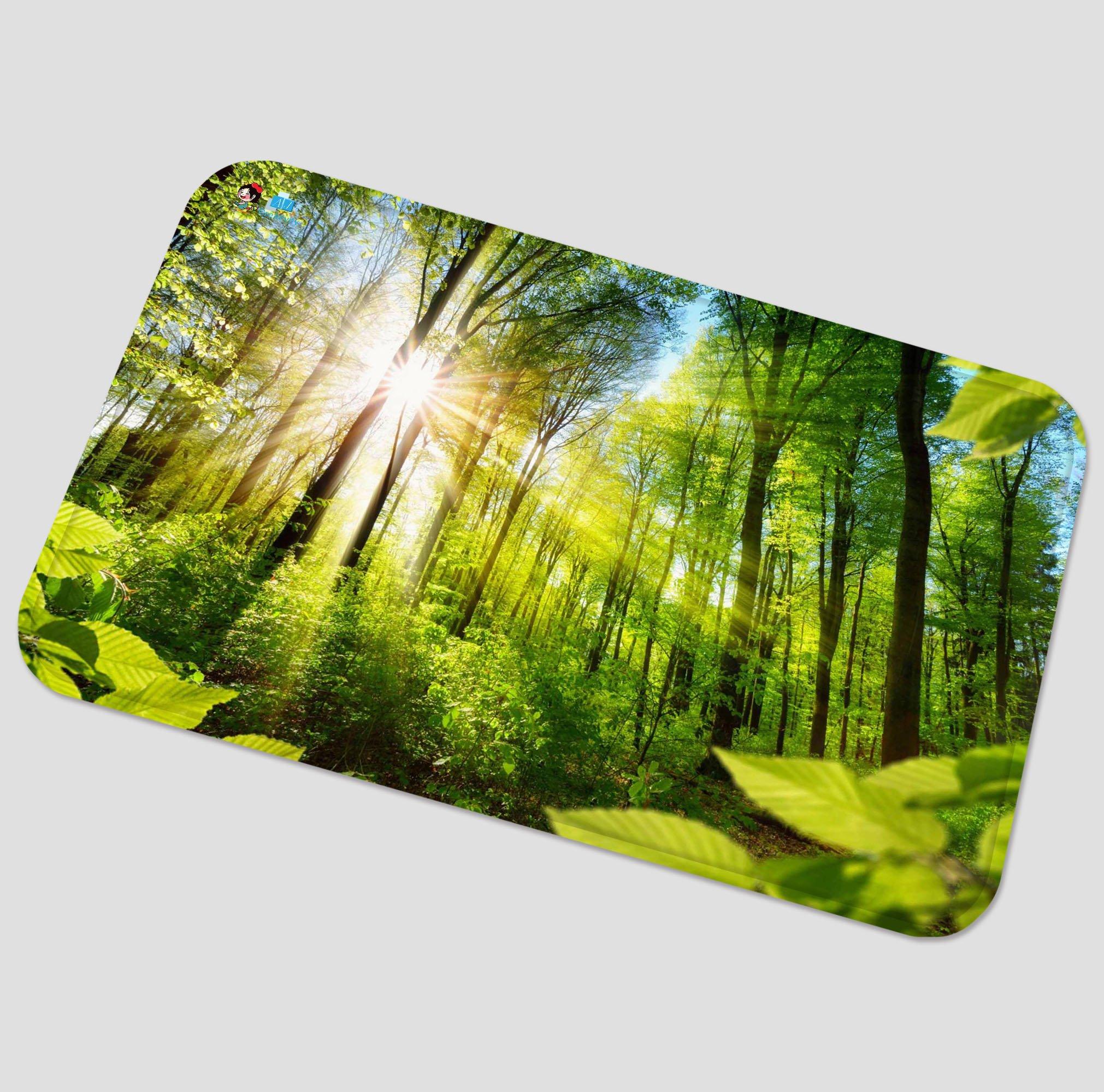 3D Forest Bright Sunshine 82 Non Slip Rug Mat Mat AJ Creativity Home 