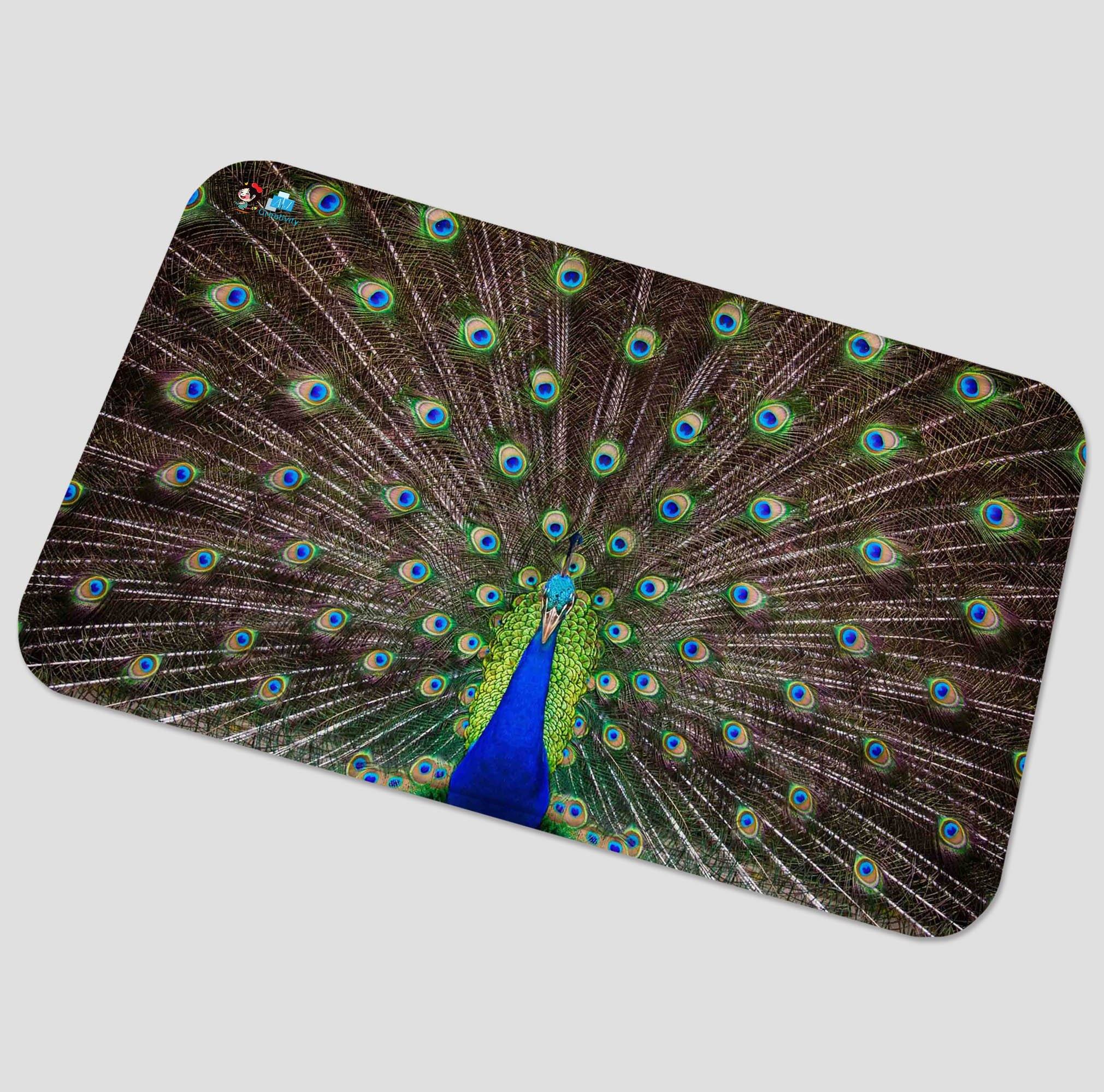 3D Spreading Tail Peacock 113 Non Slip Rug Mat Mat AJ Creativity Home 