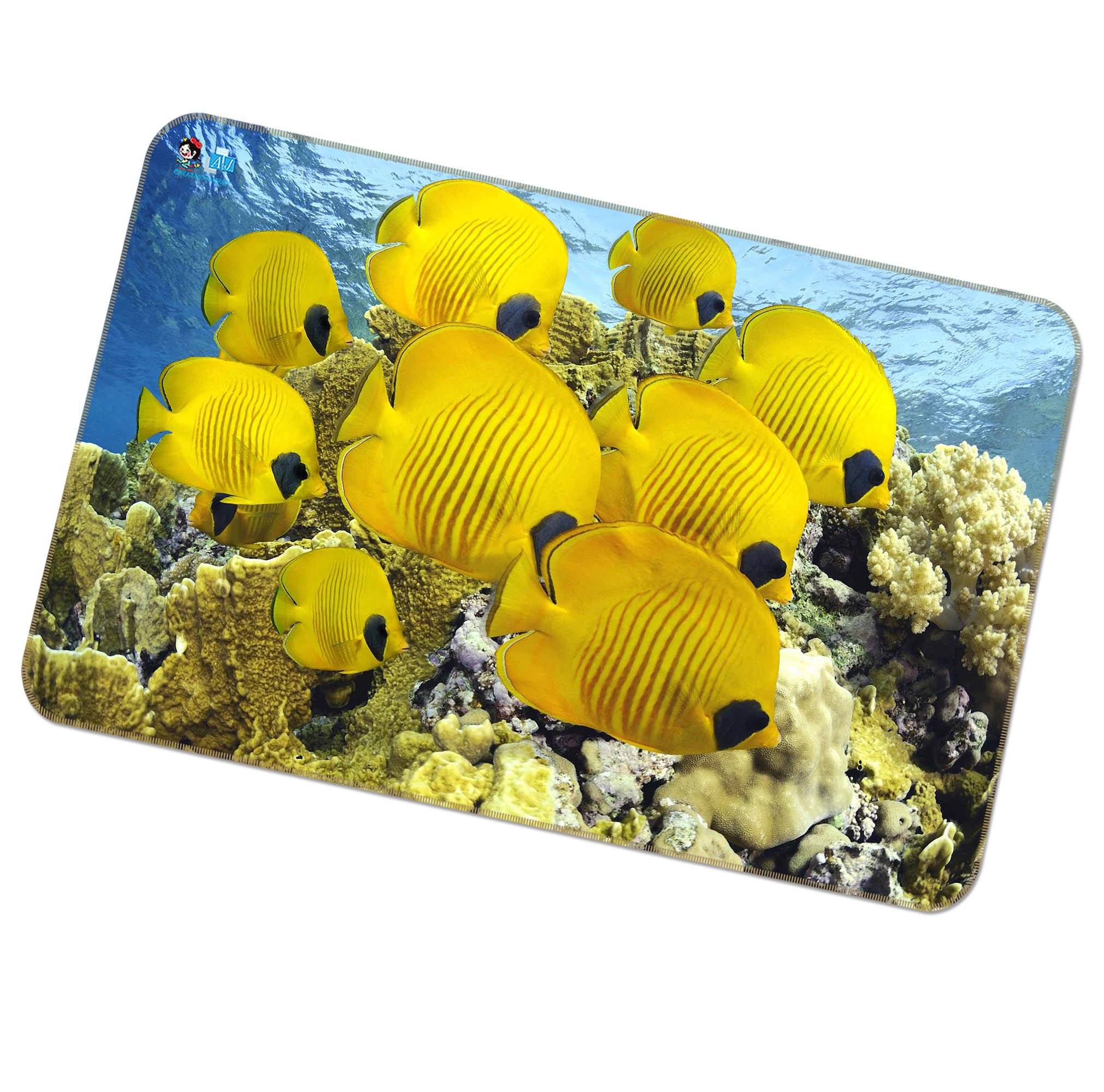 3D Ocean Yellow Fishes 242 Non Slip Rug Mat Mat AJ Creativity Home 