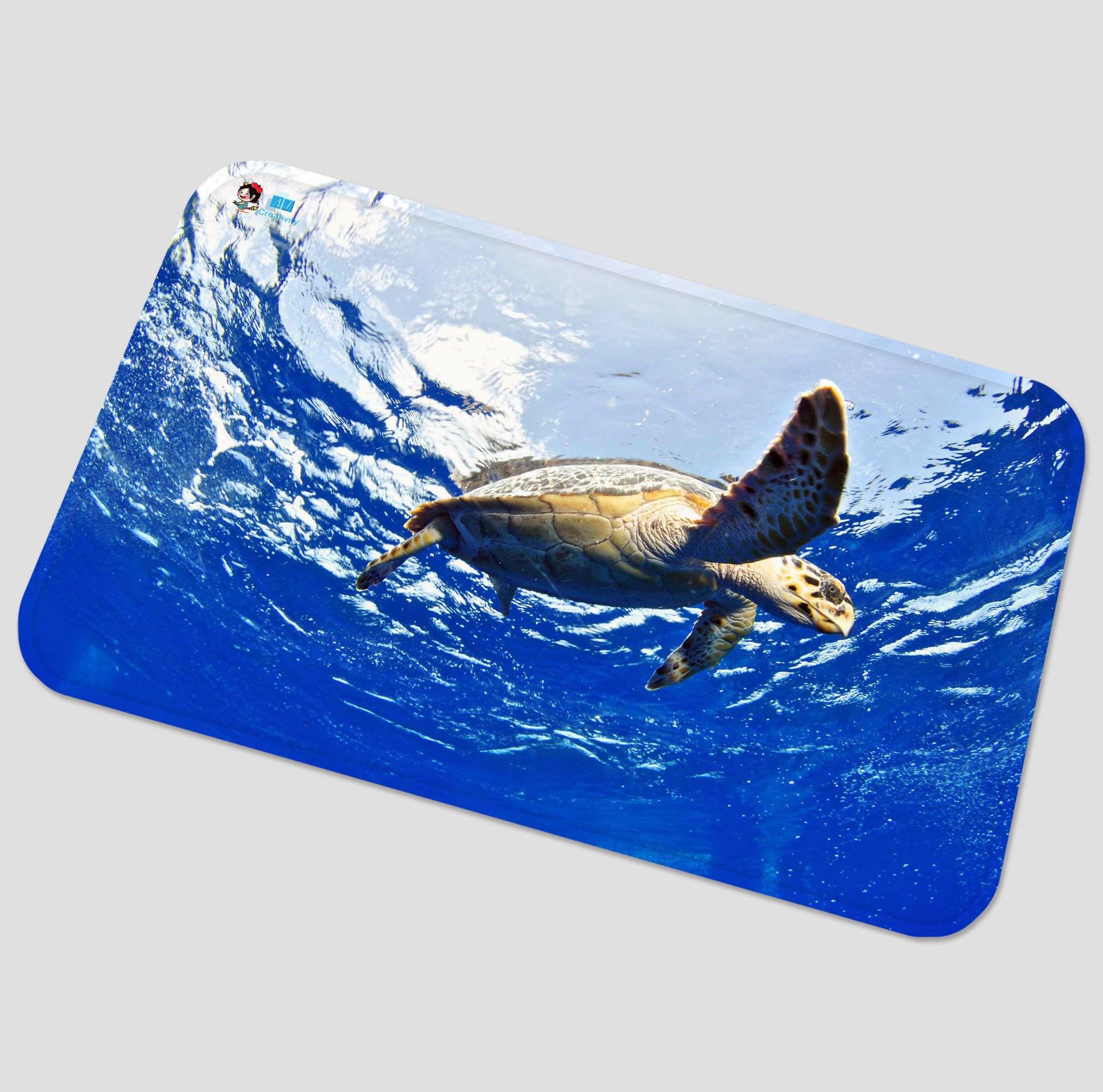 3D Blue Ocean Turtle 114 Non Slip Rug Mat Mat AJ Creativity Home 