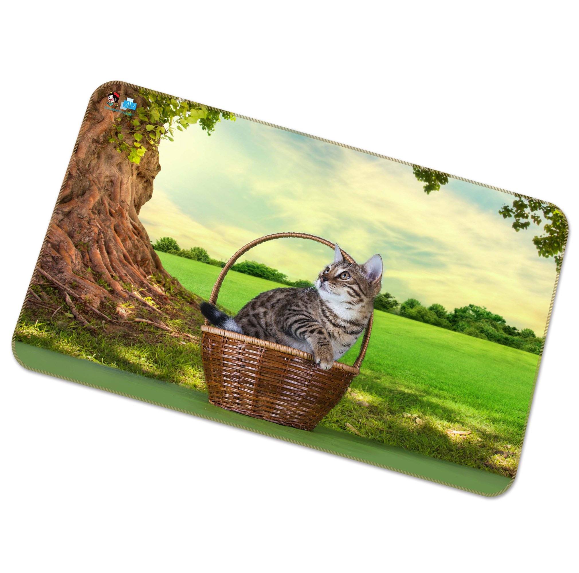 3D Basket Cat 269 Non Slip Rug Mat Mat AJ Creativity Home 
