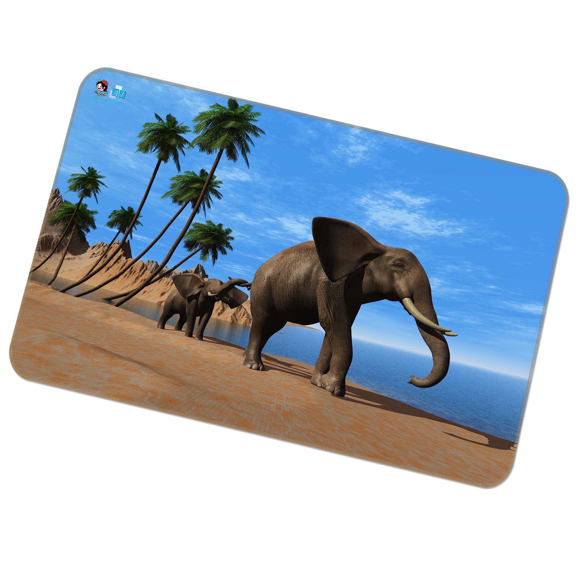 3D Lovely Elephants 239 Non Slip Rug Mat Mat AJ Creativity Home 