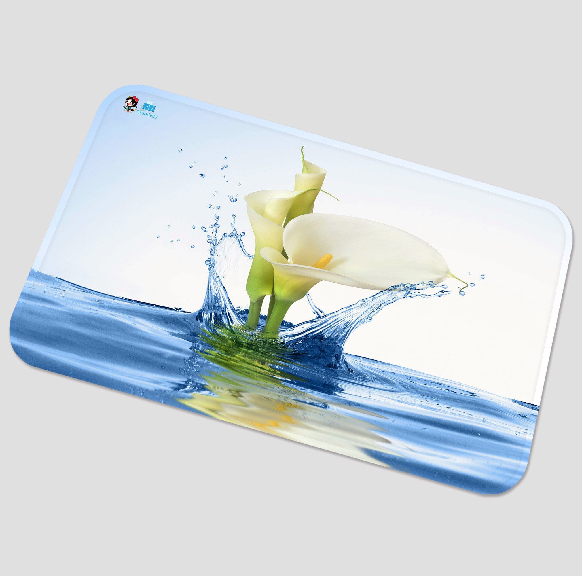 3D Pure White Flowers 78 Non Slip Rug Mat Mat AJ Creativity Home 