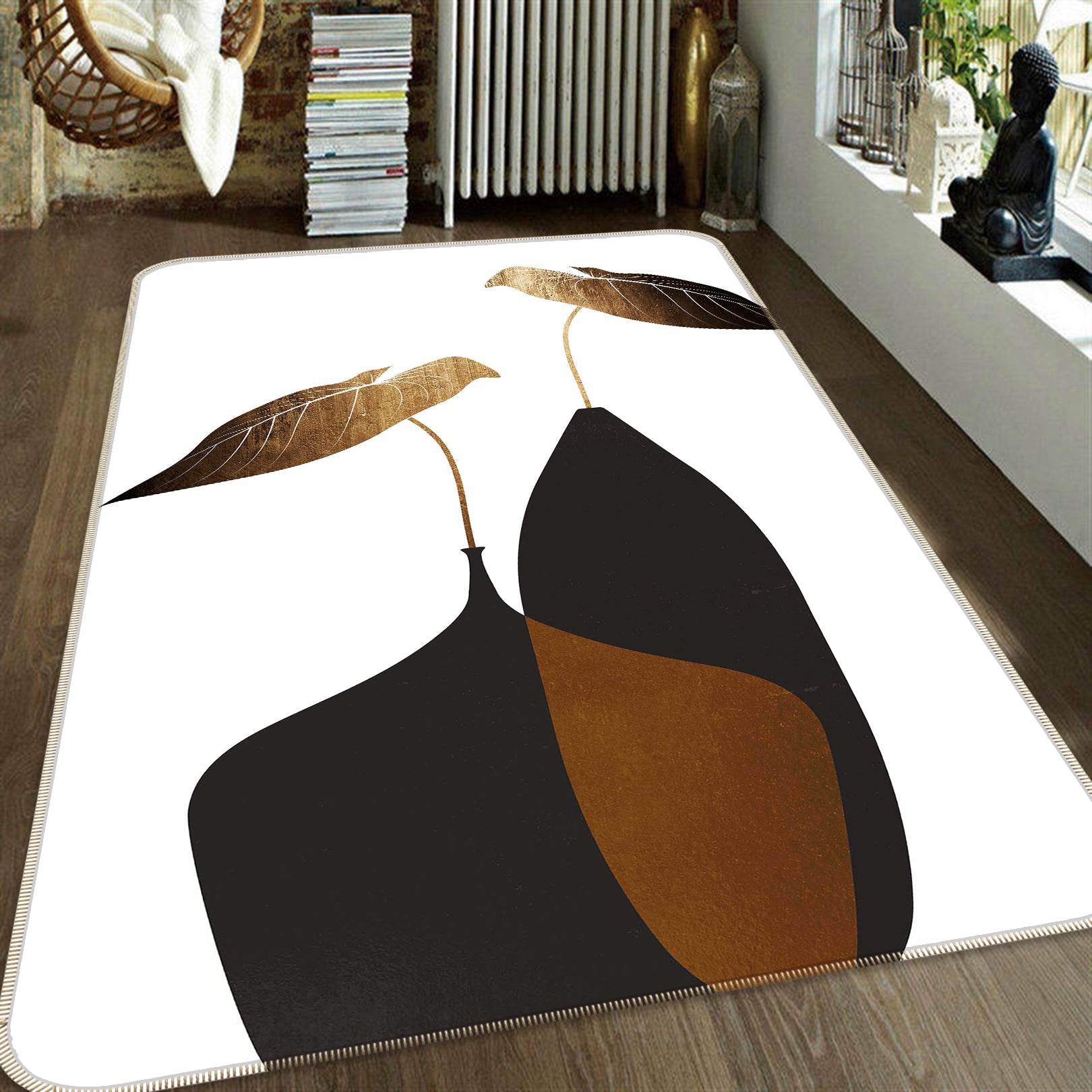 3D Scandinavian Bouquet 1108 Boris Draschoff Rug Non Slip Rug Mat