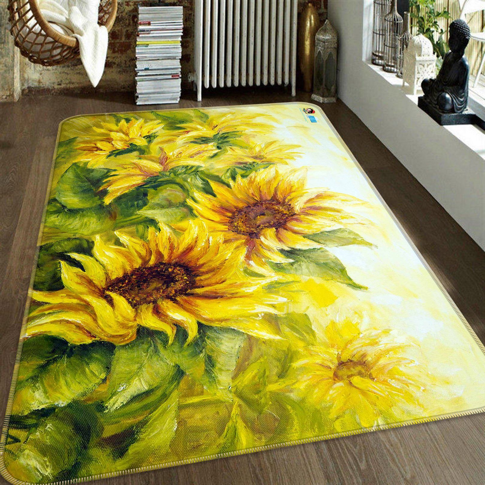 3D Sunflowers Painting 137 Non Slip Rug Mat Mat AJ Creativity Home 