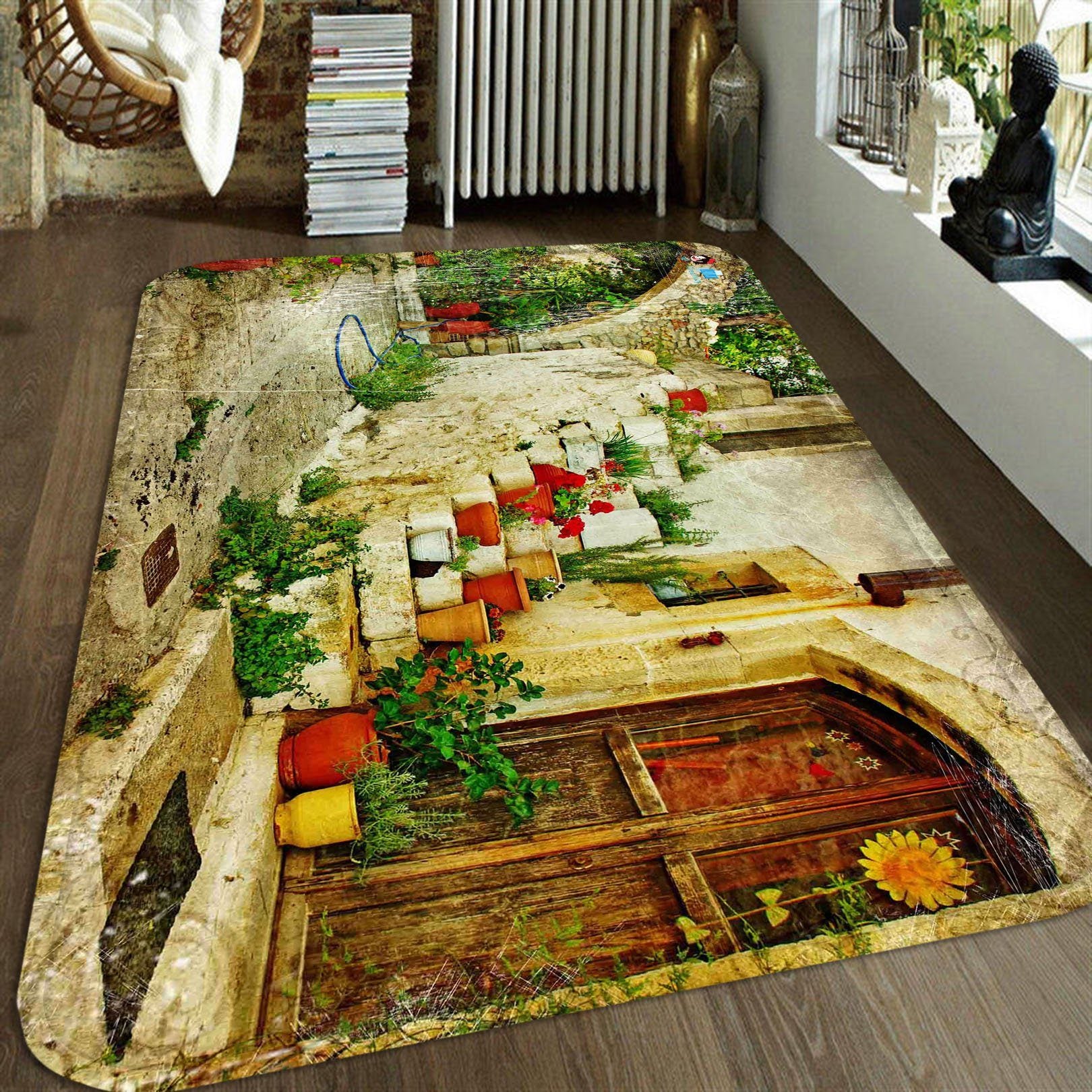 3D Potted Plants 146 Non Slip Rug Mat Mat AJ Creativity Home 