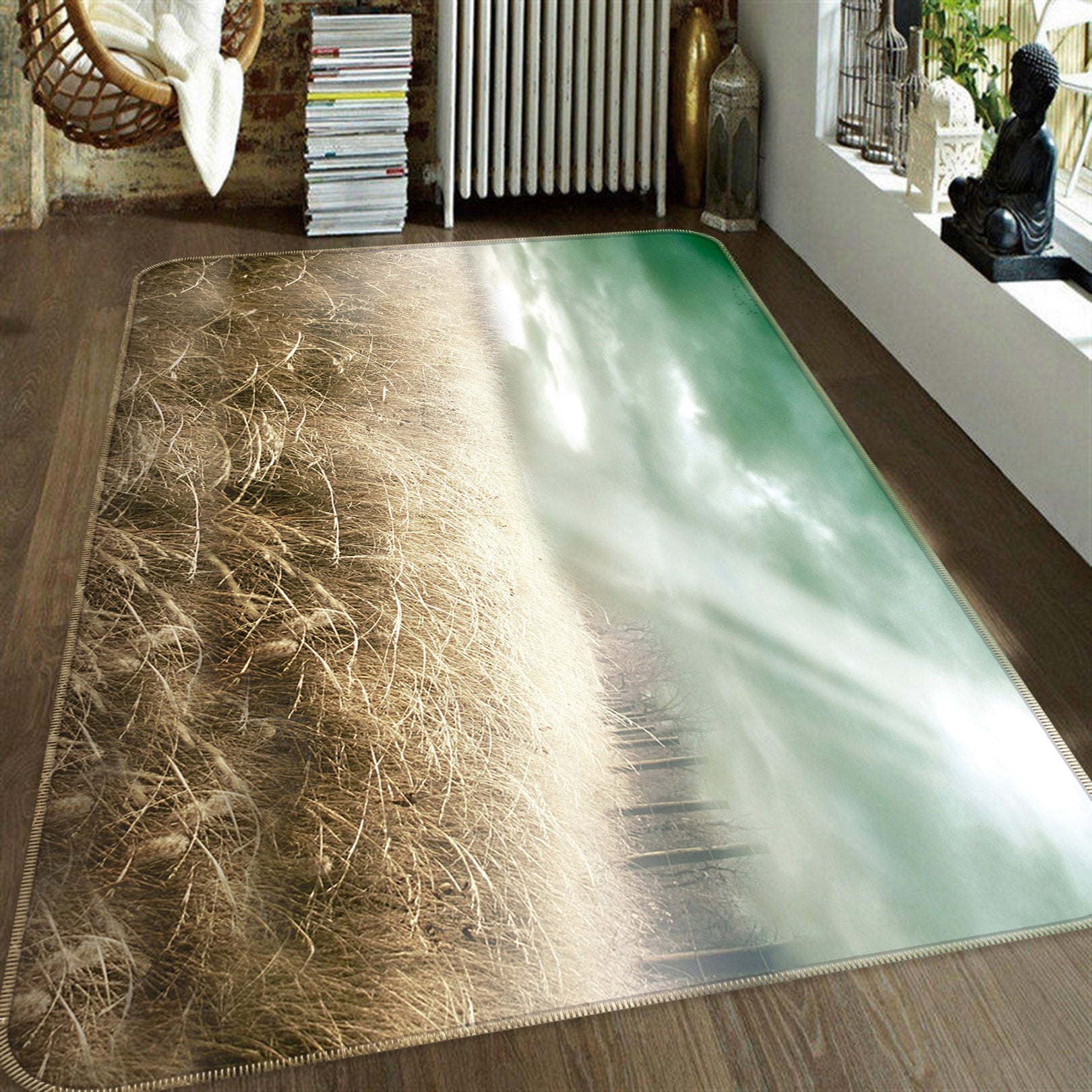 3D Withered Grass 75194 Non Slip Rug Mat