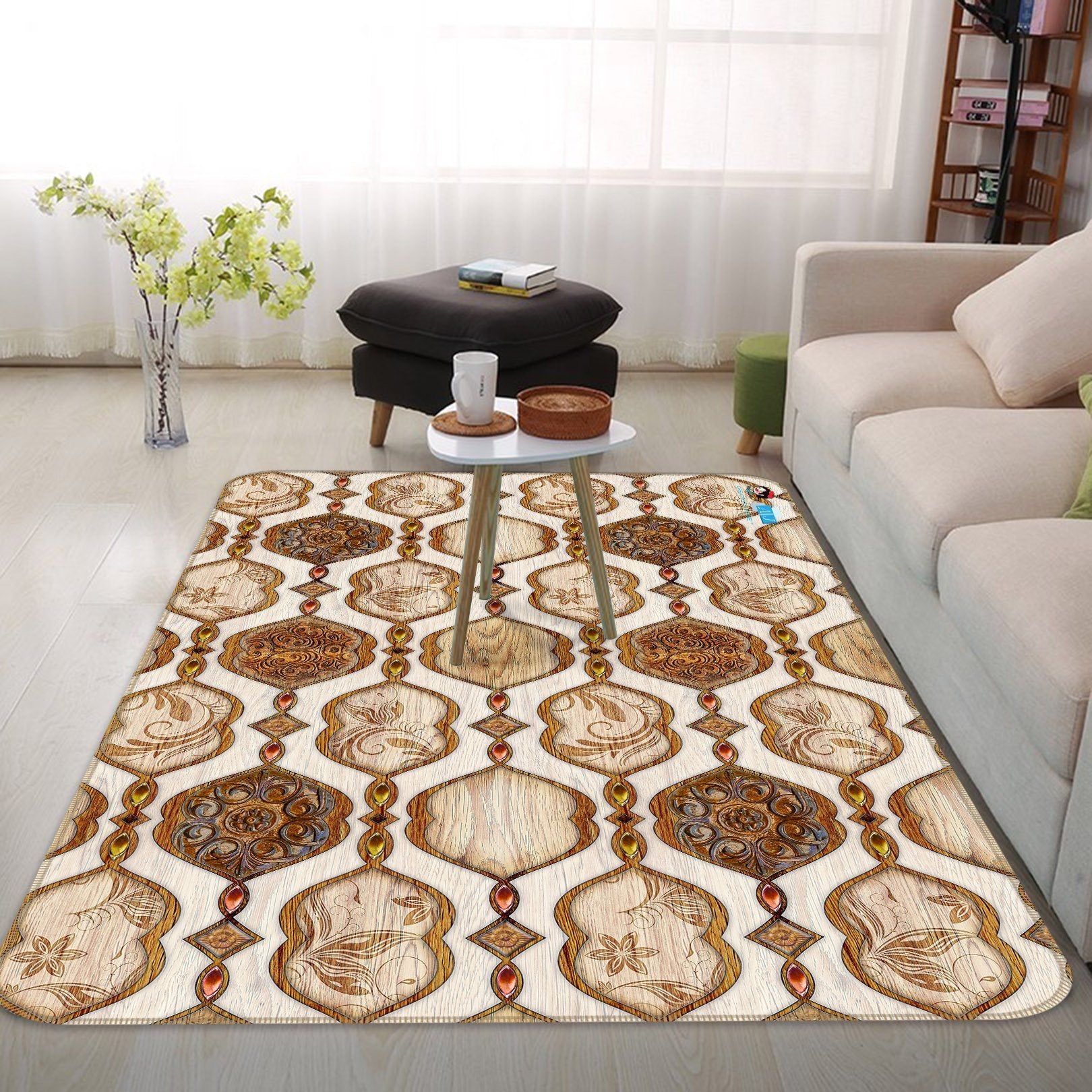 3D Retro Pattern 3726 Non Slip Rug Mat Mat AJ Creativity Home 