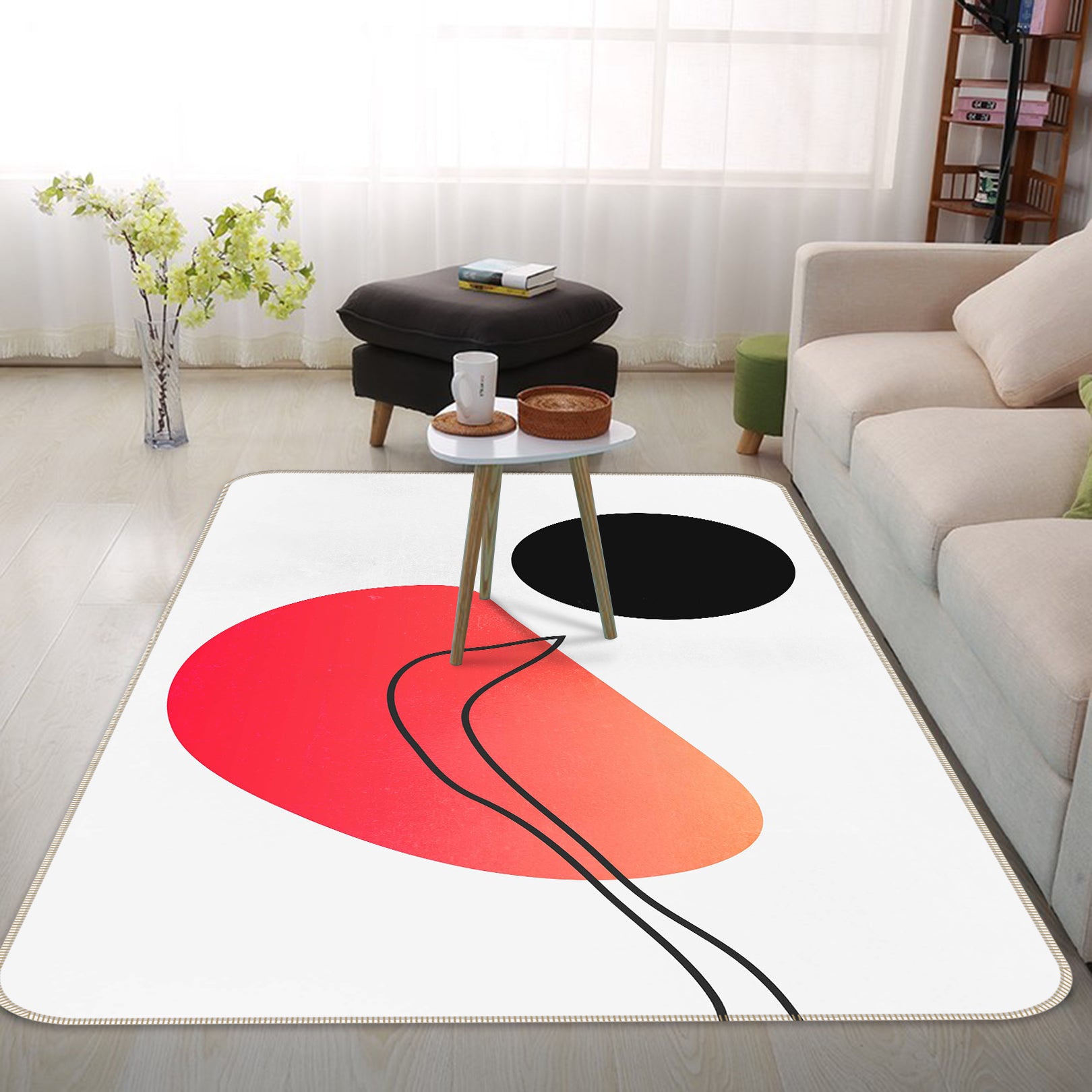 3D Splicing Humanoid 1004 Boris Draschoff Rug Non Slip Rug Mat