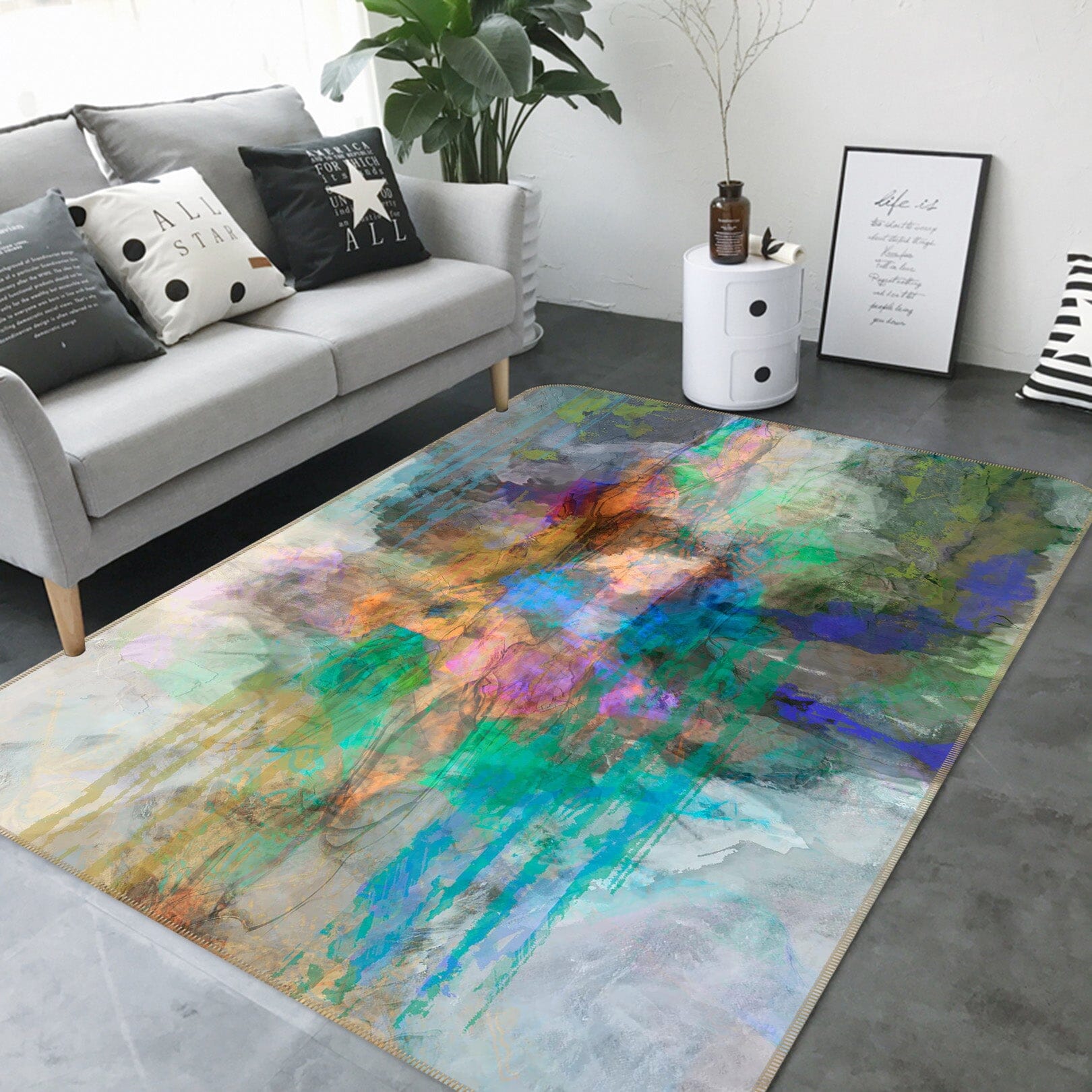 3D Color Sea 1033 Michael Tienhaara Rug Non Slip Rug Mat Mat AJ Creativity Home 