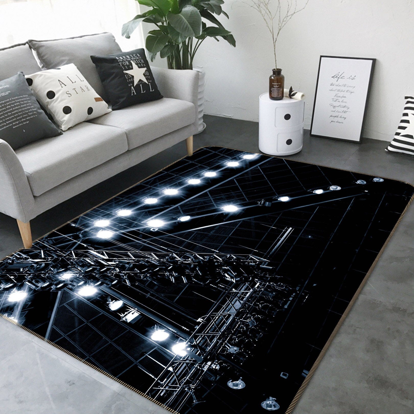 3D City Lights 1015 Noirblanc777 Rug Non Slip Rug Mat Mat AJ Creativity Home 