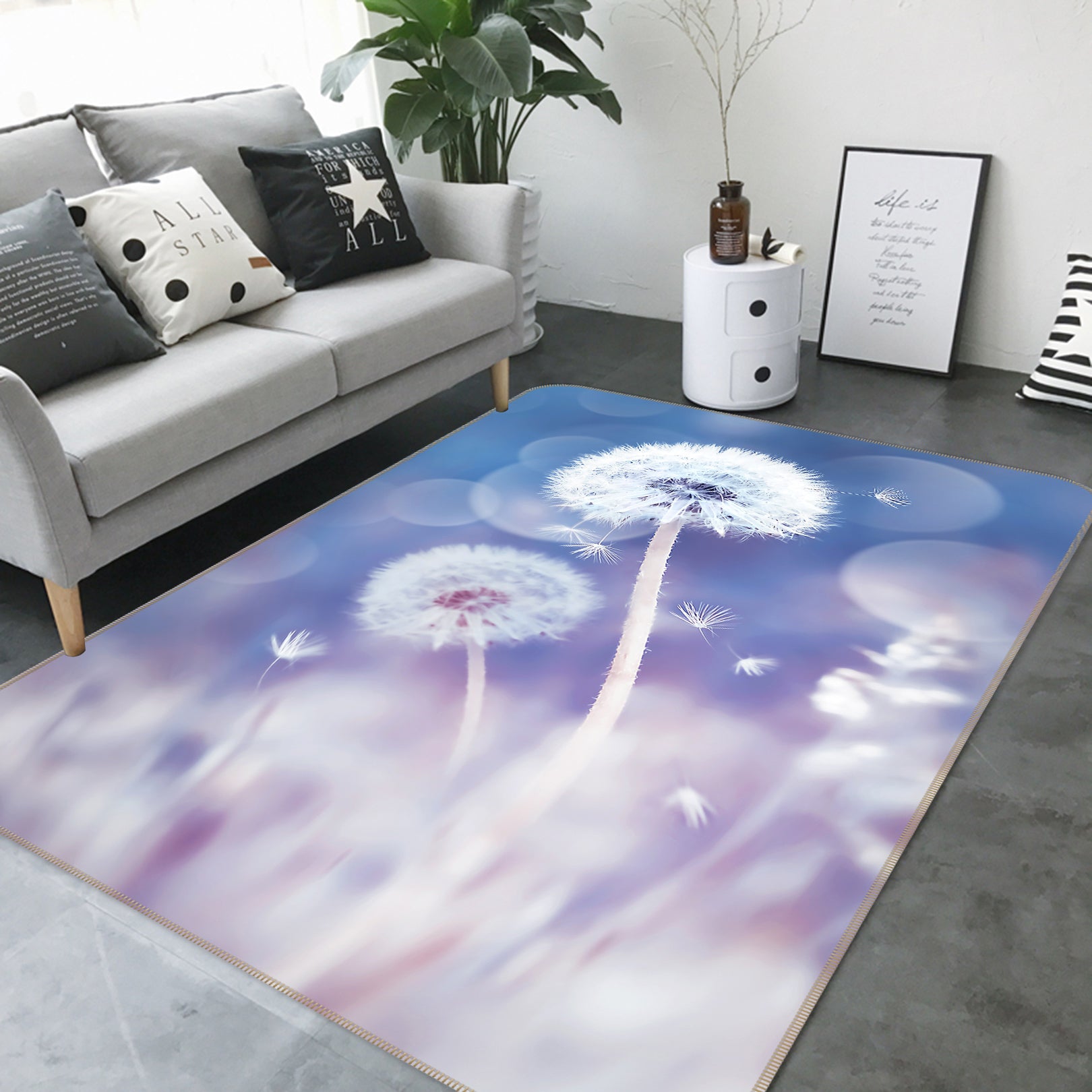 3D Dandelion 33104 Non Slip Rug Mat