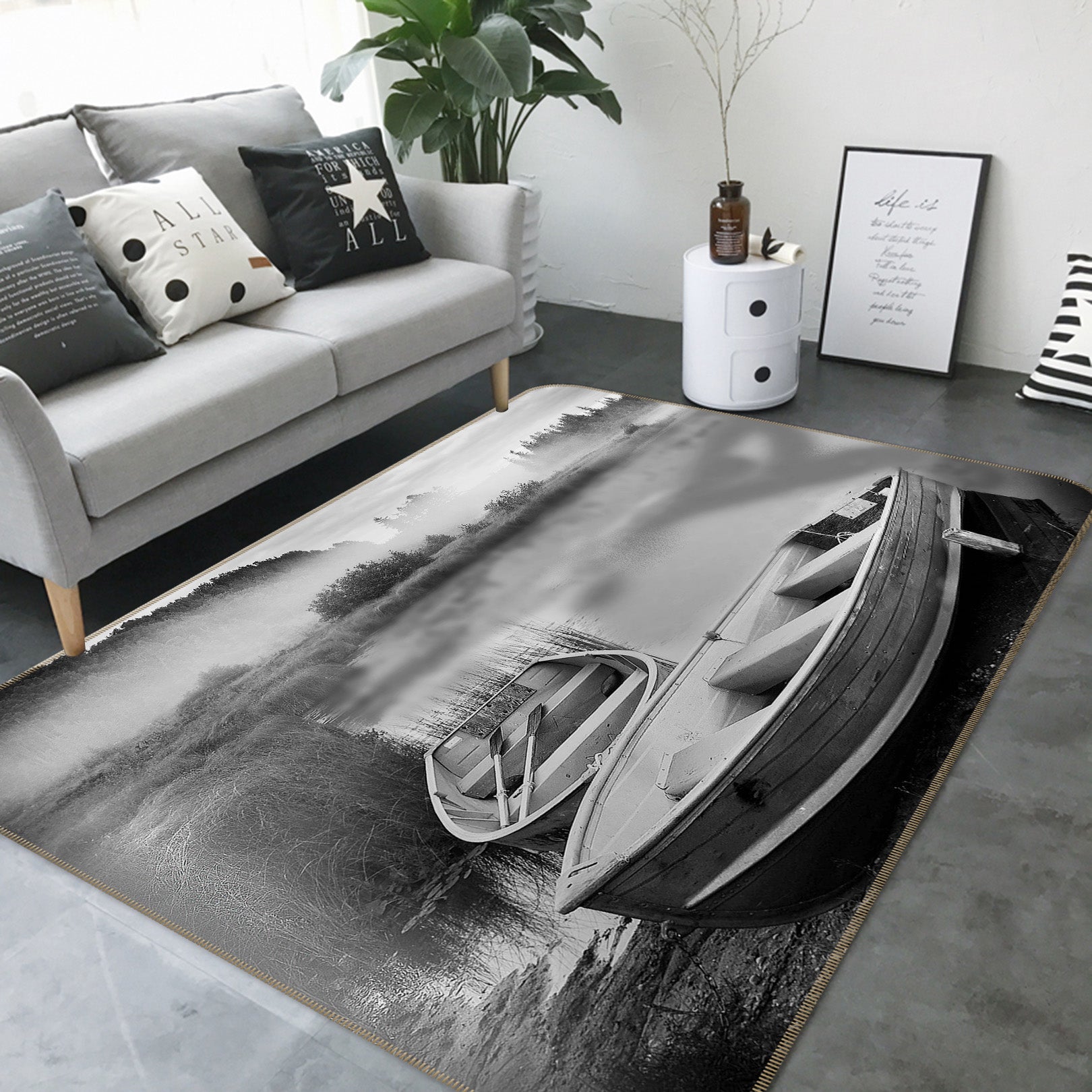 3D Ferry River 32012 Non Slip Rug Mat