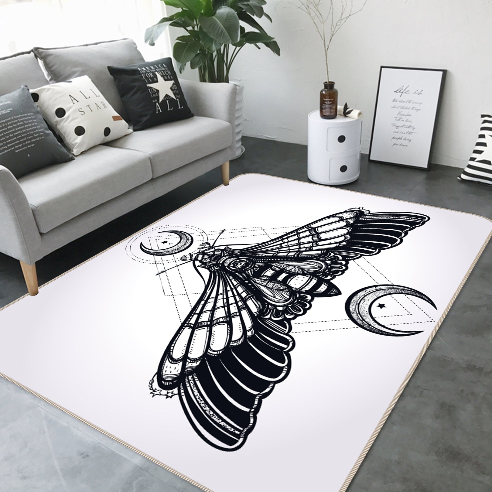 3D Moth 35078 Non Slip Rug Mat