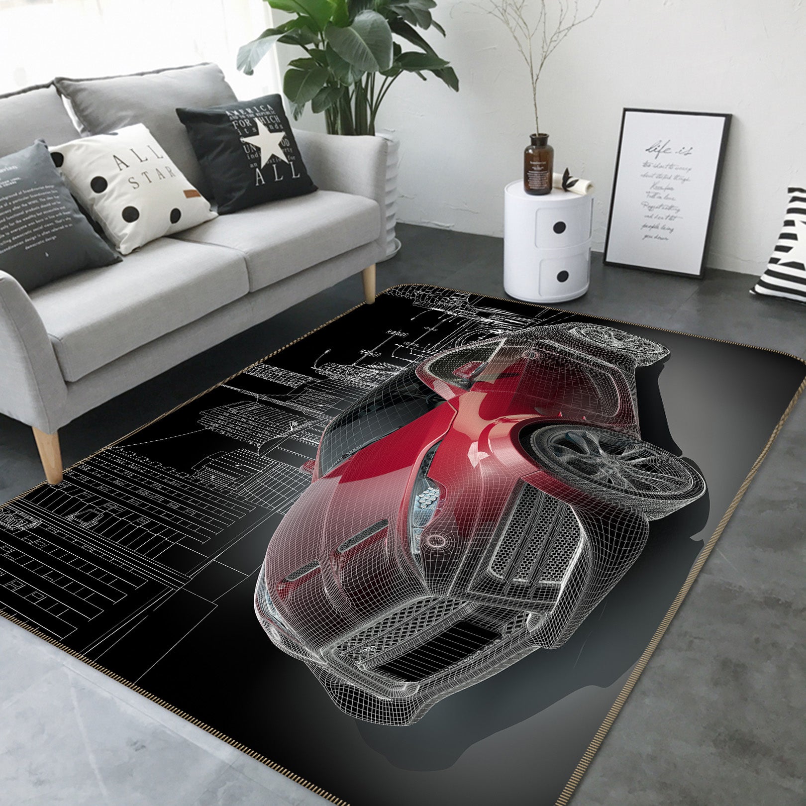 3D Car 38203 Vehicle Non Slip Rug Mat