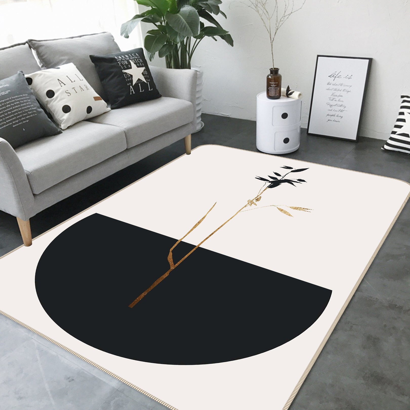 3D Black Land 1096 Boris Draschoff Rug Non Slip Rug Mat Mat AJ Creativity Home 